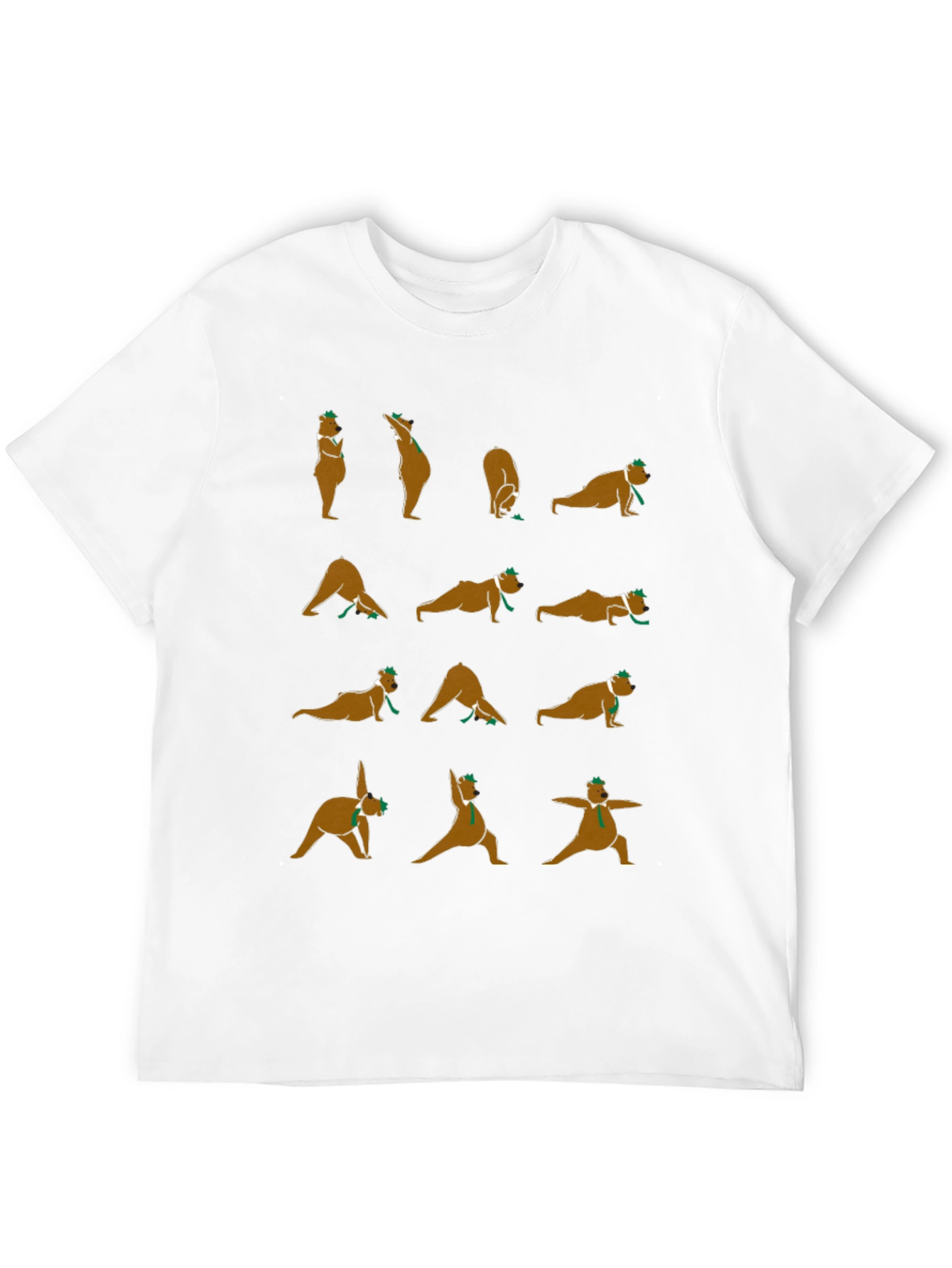 Black Yoga Bear Graphic Tee - Black Cotton Blend view 12