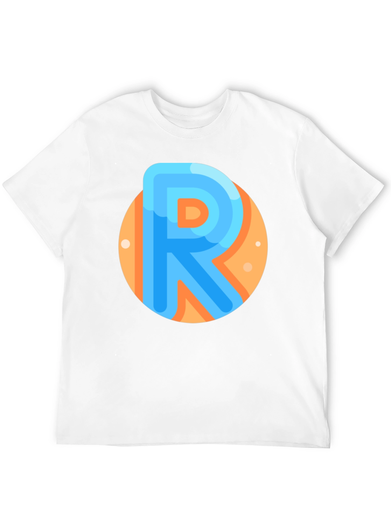 Black Modern R Letter Graphic Tee - Black view 12