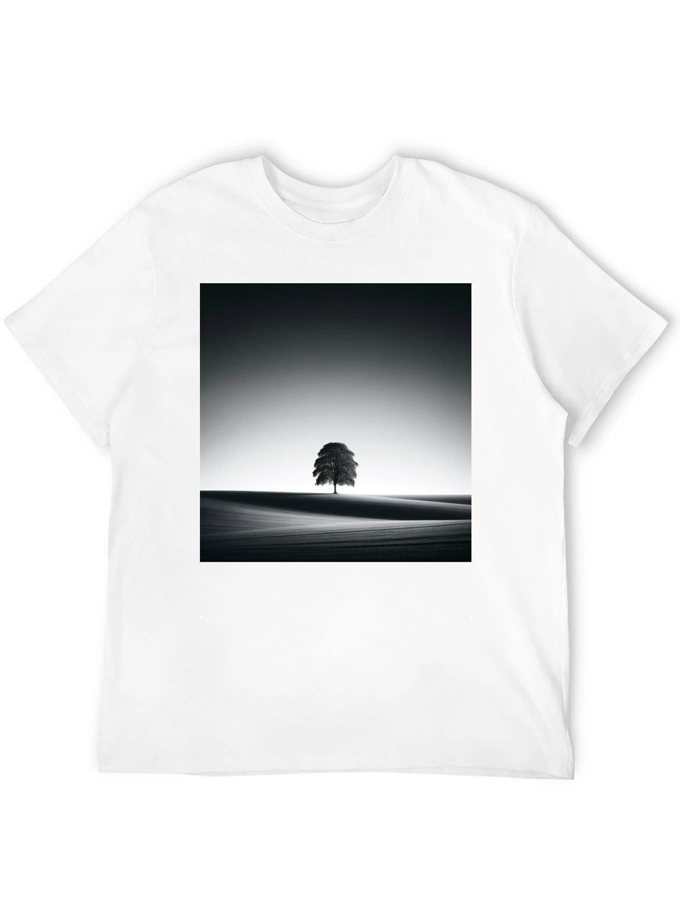 Black Monochrome Tree Graphic Tee - Artistic Menswear view 12