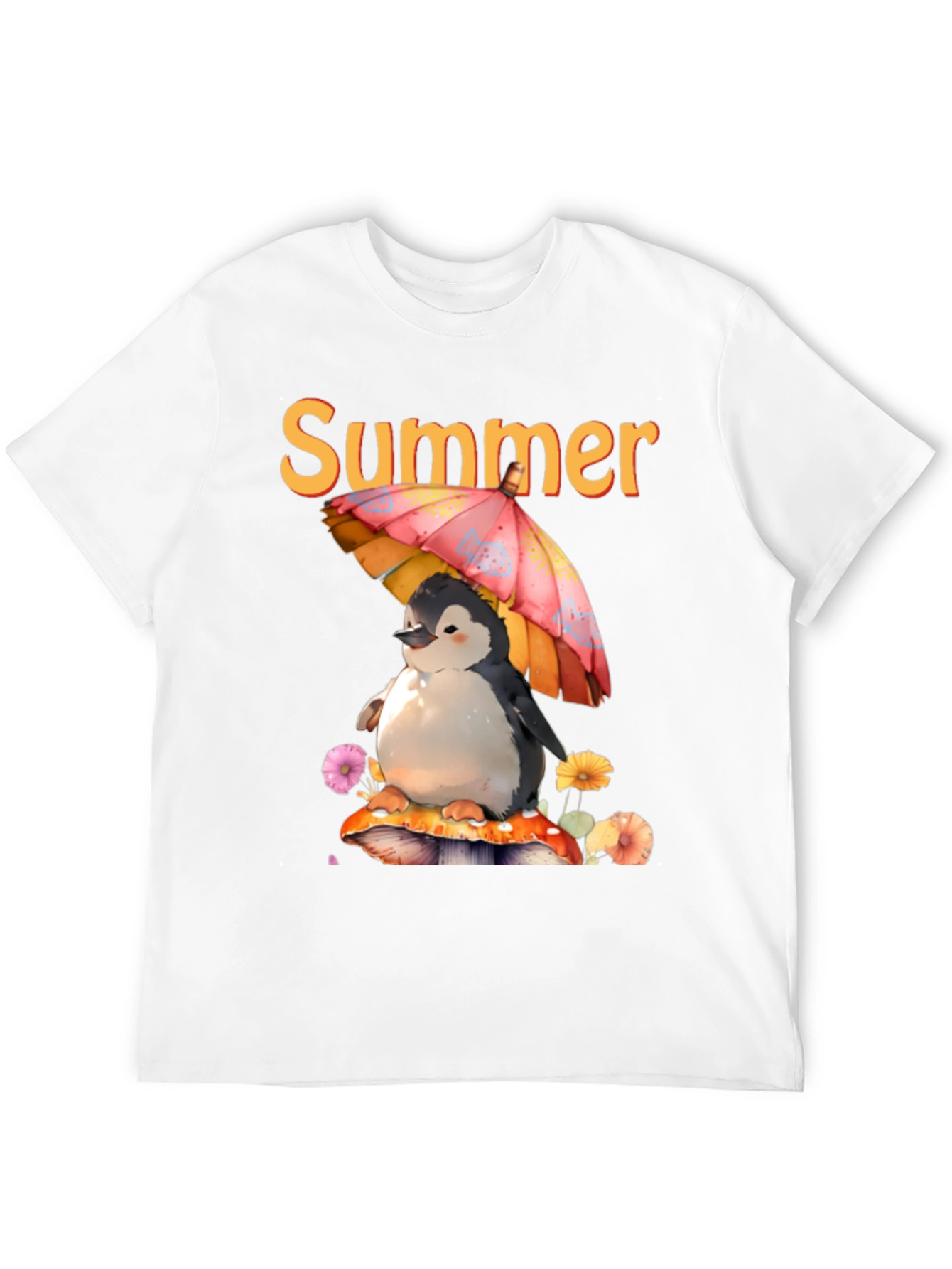 Black Summer Penguin Graphic T-Shirt view 12
