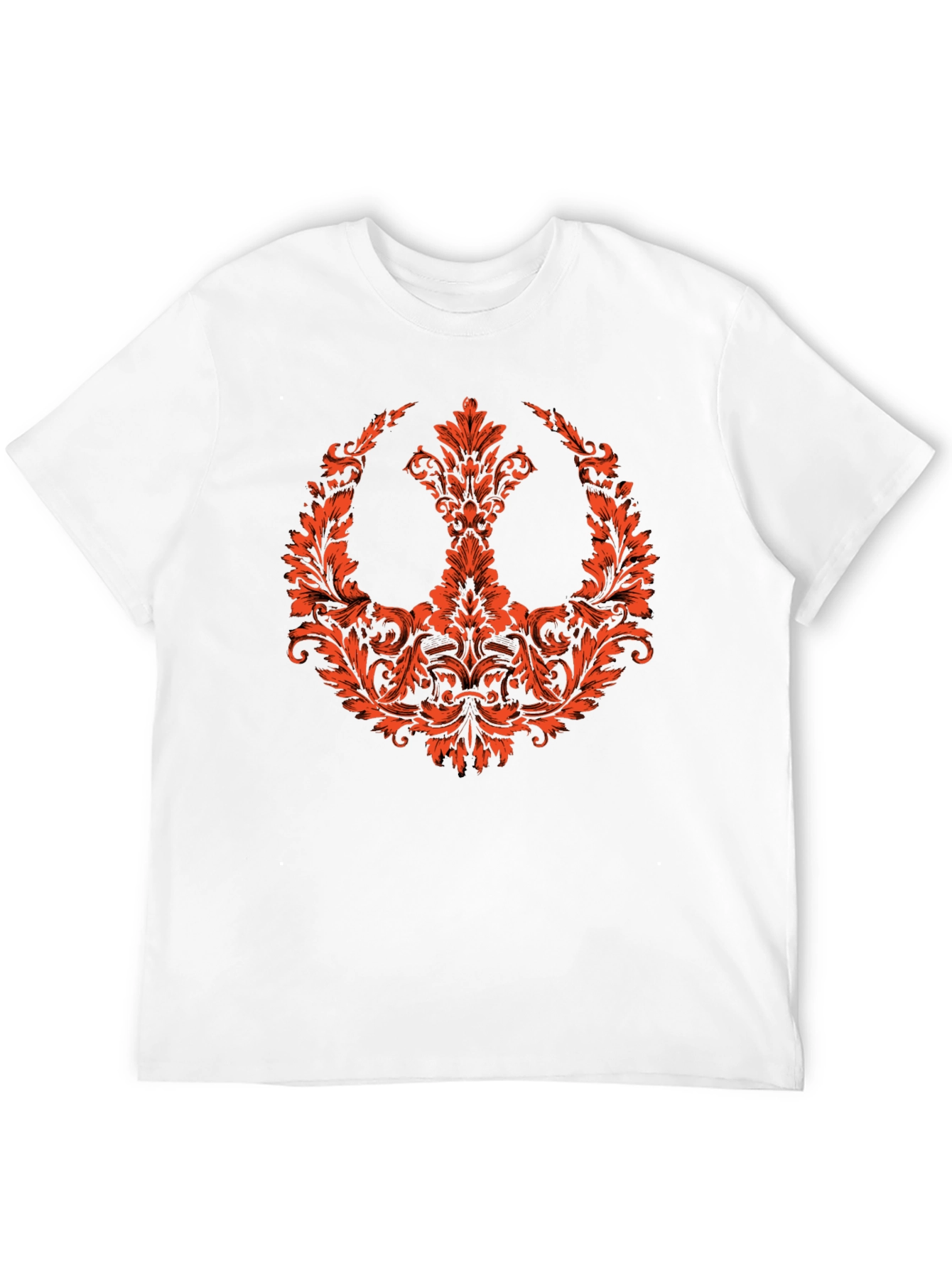 Black Floral Rebel Symbol T-Shirt view 12