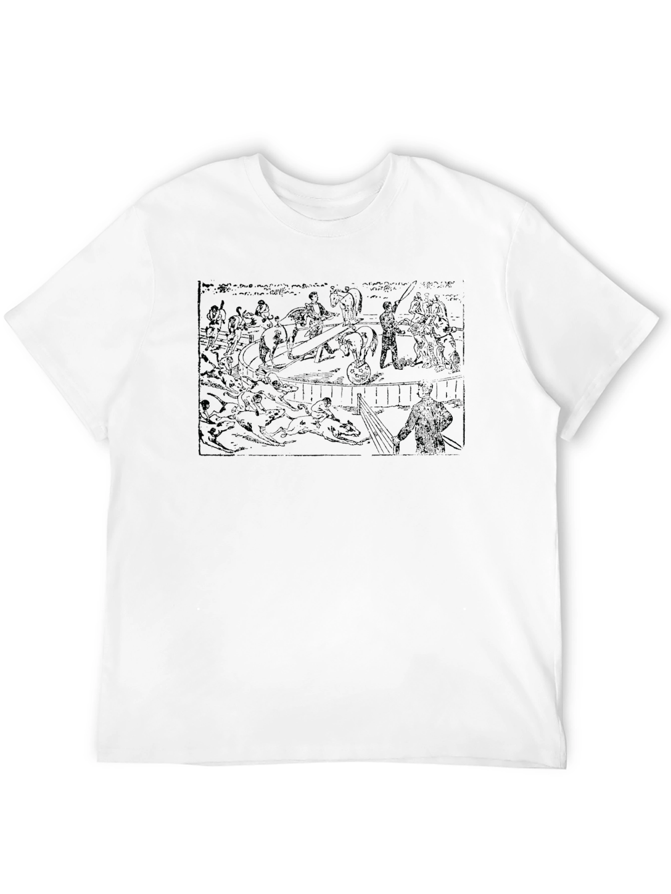 Black Graphic Black T-Shirt: Medieval Battle view 12