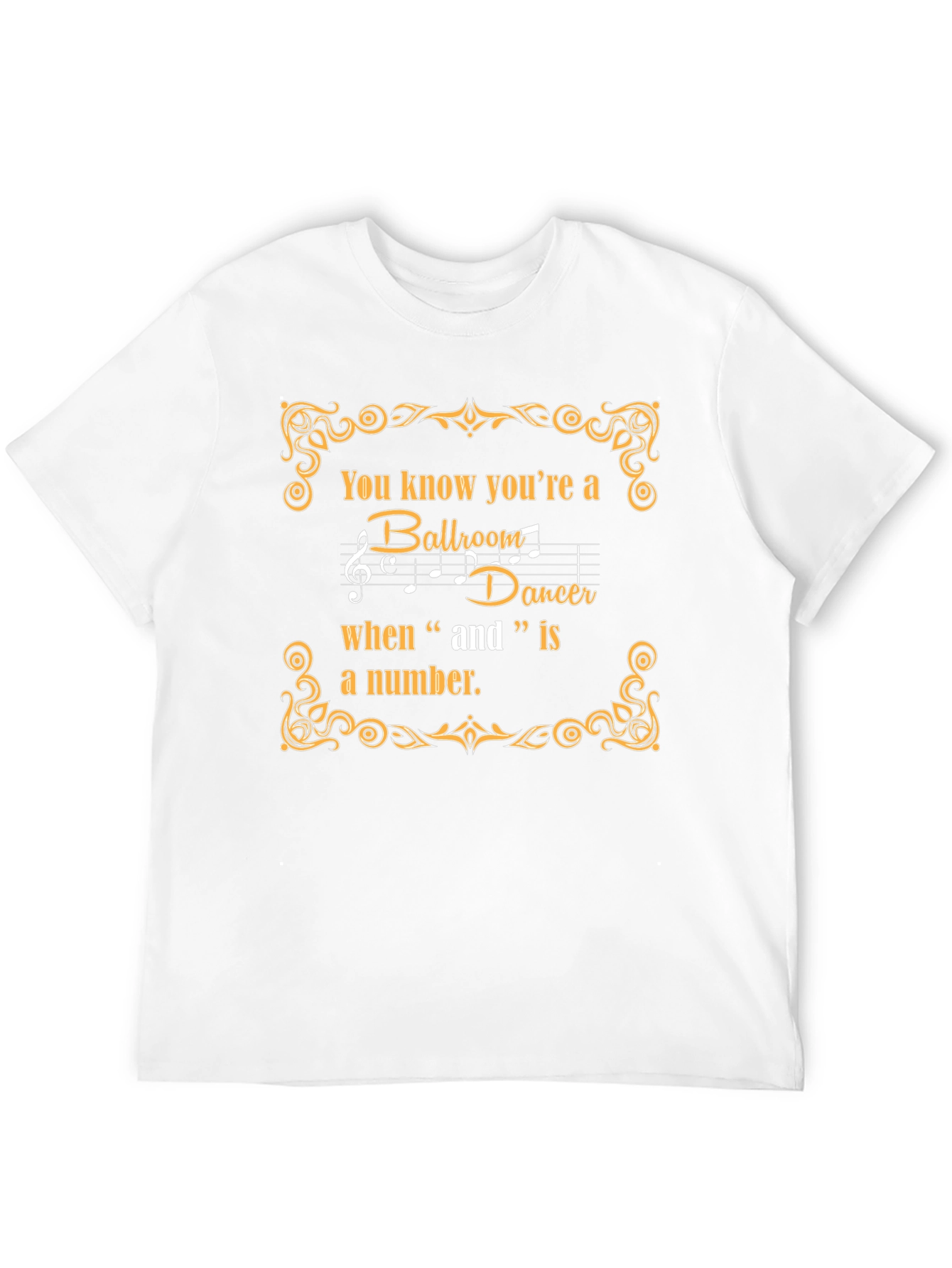 Black Ballroom Dancer T-Shirt - "And" is a Number view 12