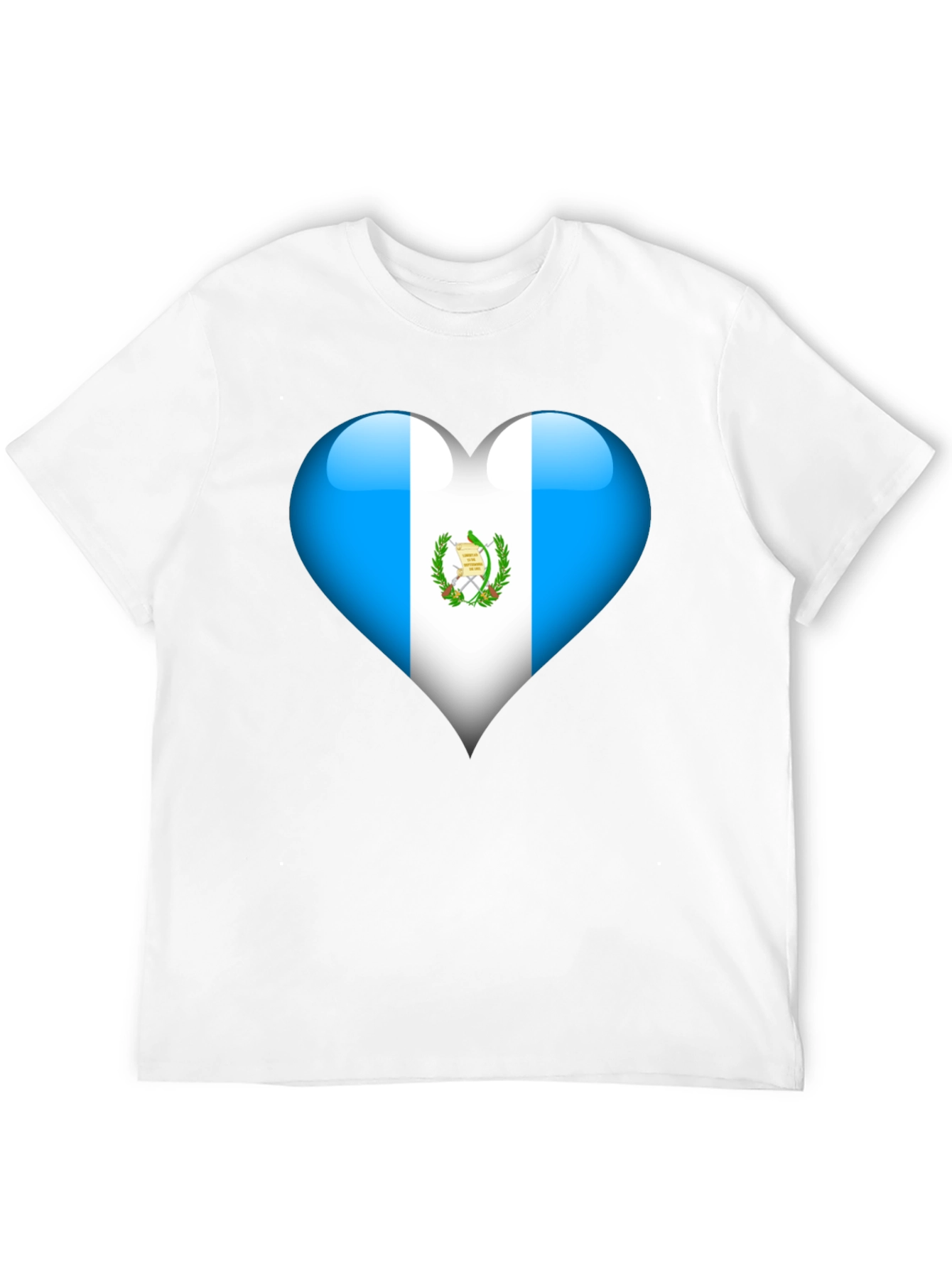 Guatemala Flag Heart T-Shirt - Black - 12