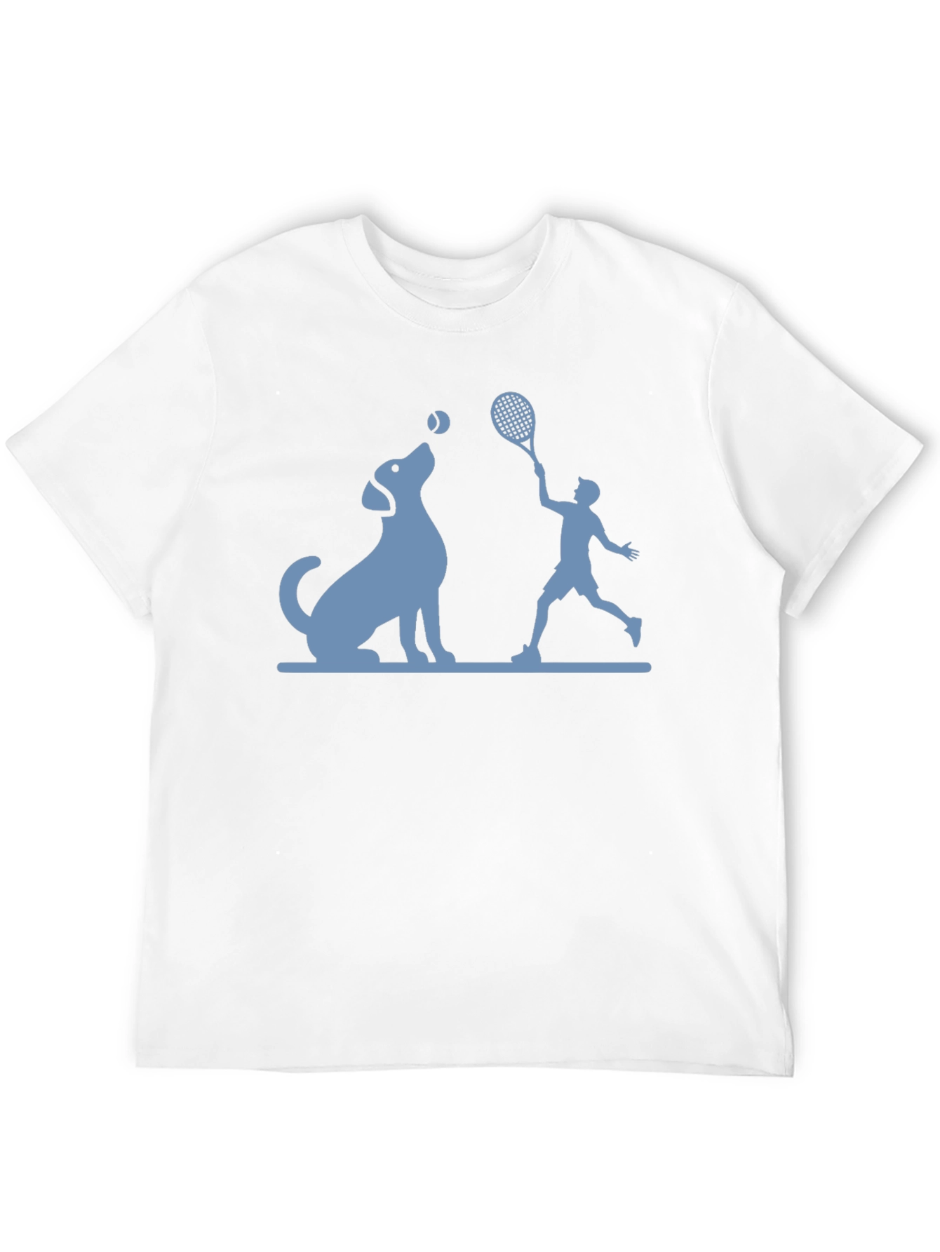 Black Dog & Tennis Player Graphic T-Shirt view 12