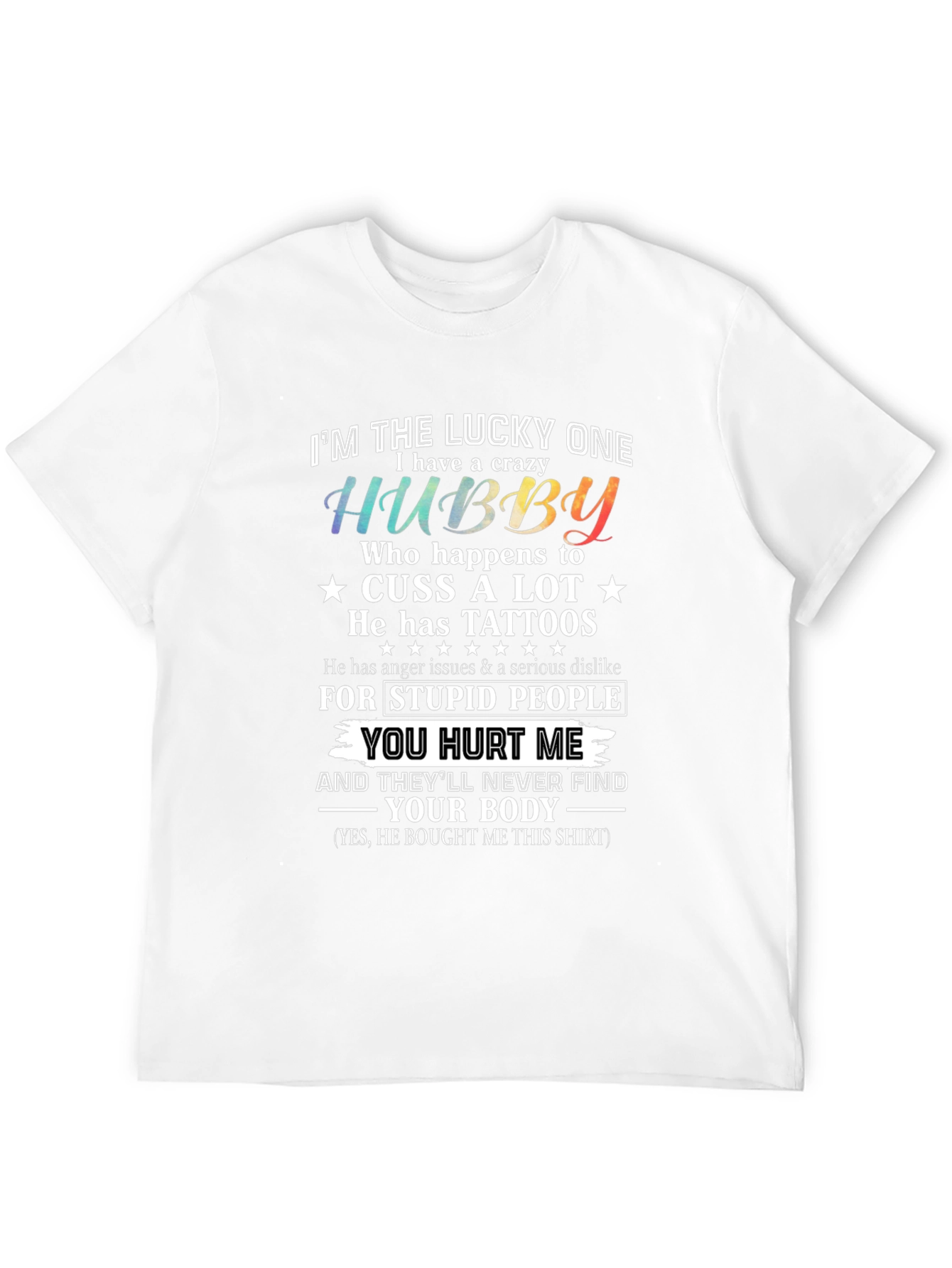 Black Crazy Hubby Graphic Tee - Husband Gift view 12