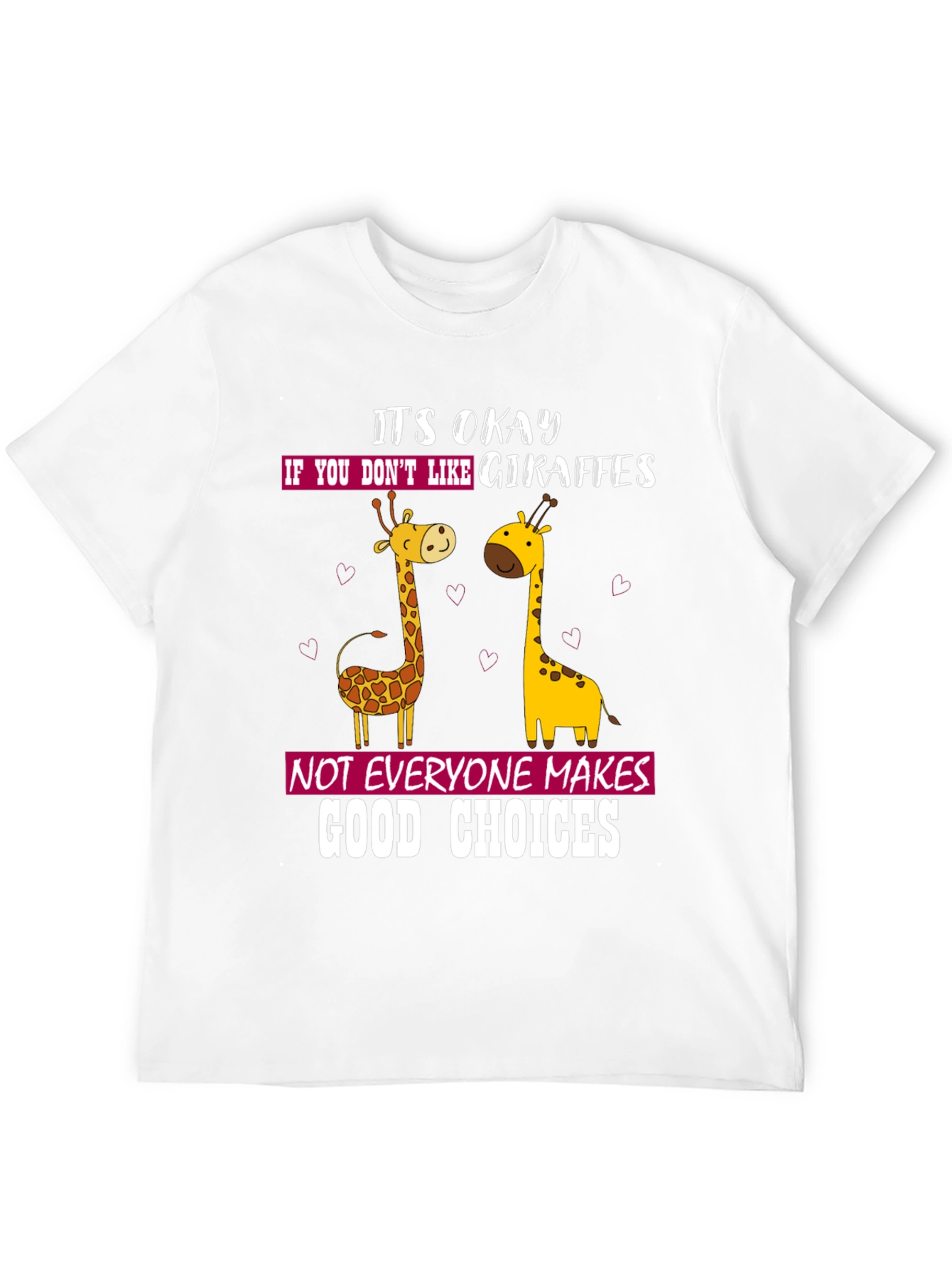 Black Giraffe Lover Humor Tee - Funny Animal T-Shirt view 12