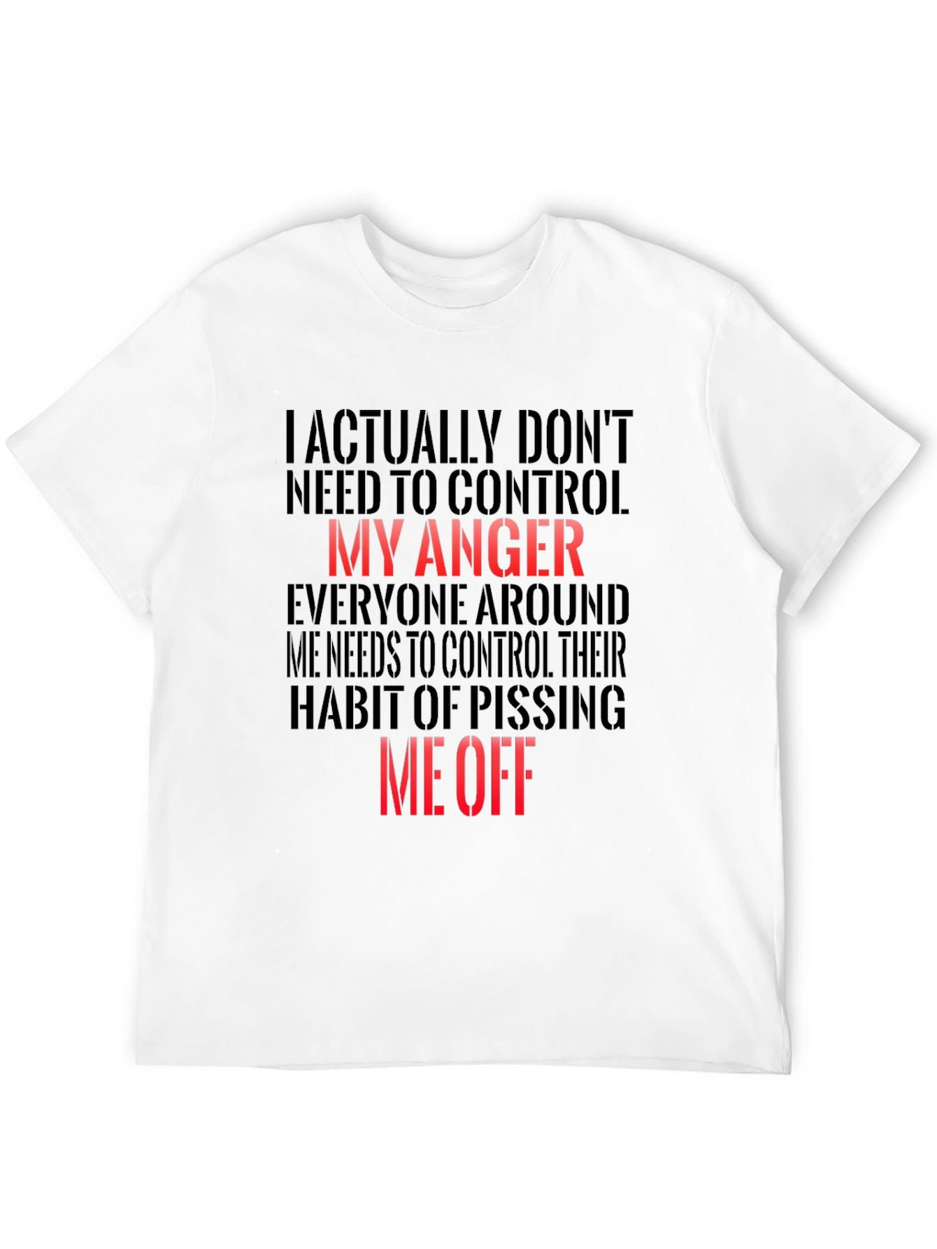 Black Funny Graphic T-Shirt - My Anger view 12