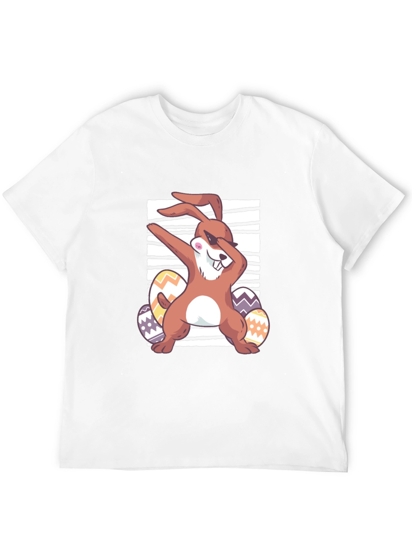Black Easter Bunny Dabbing T-Shirt view 12