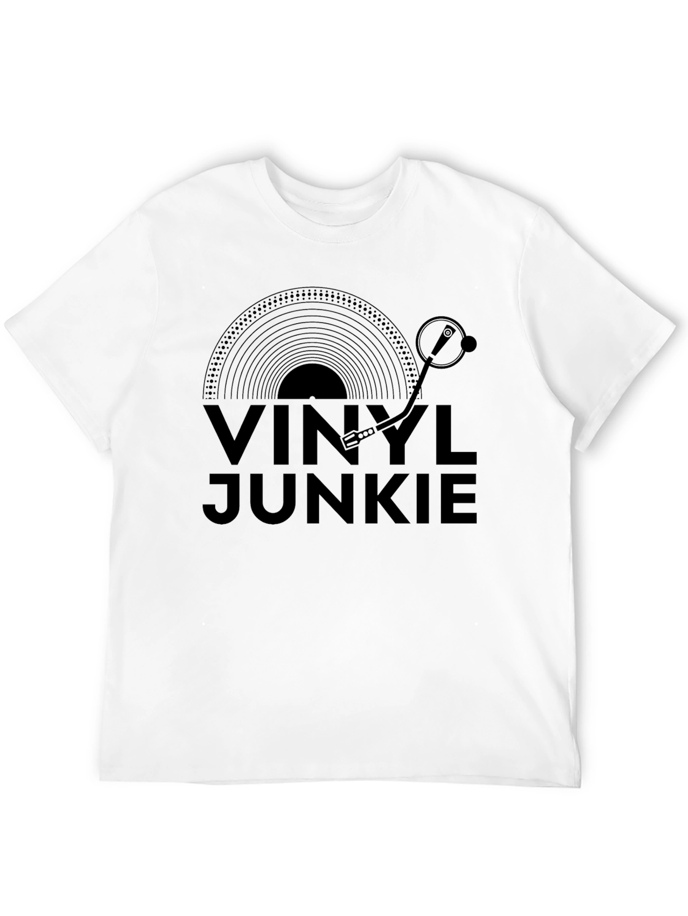 Black Vinyl Junkie Black T-Shirt - Music Lover Tee view 12