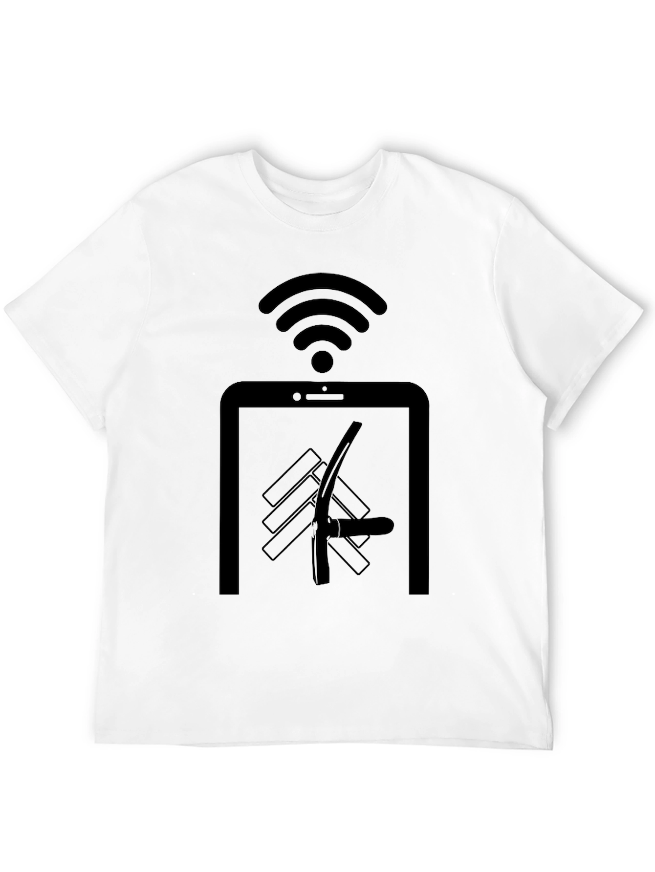 Black Novelty Black T-Shirt: Digital Detox Humor view 12
