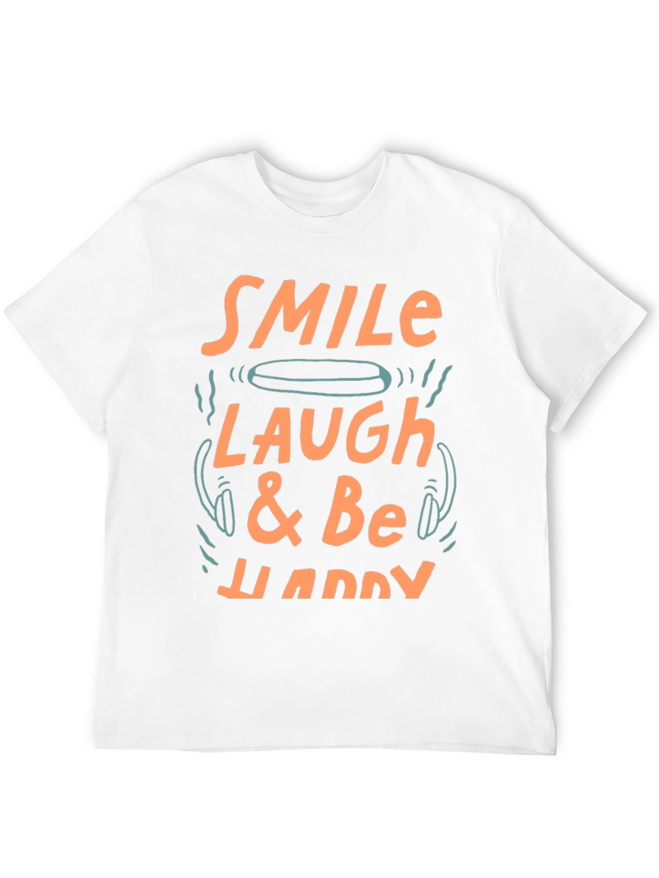 Black Smile, Laugh & Be Happy Graphic Tee view 12