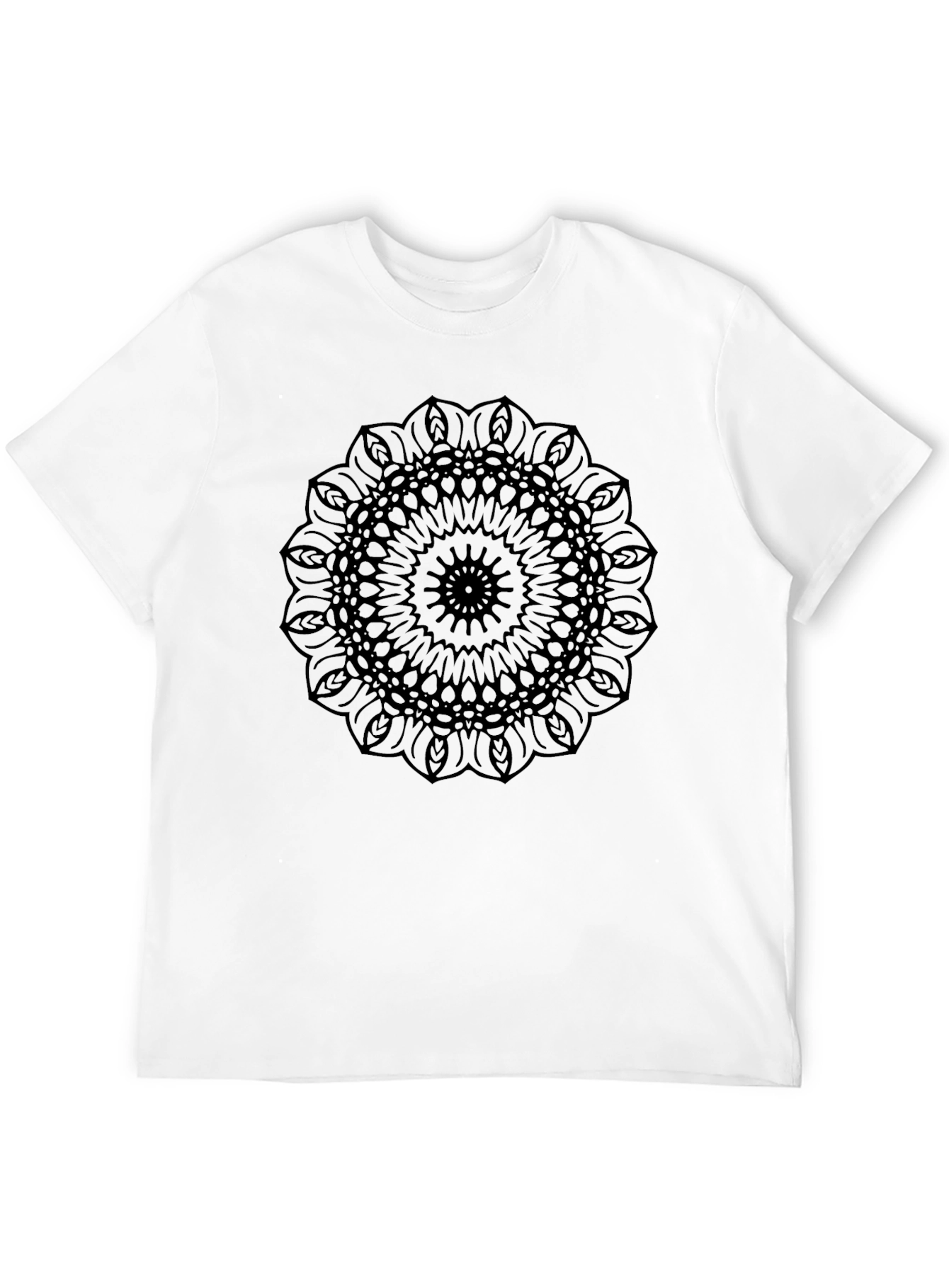 Black Black Mandala Graphic Tee - Modern Style view 12