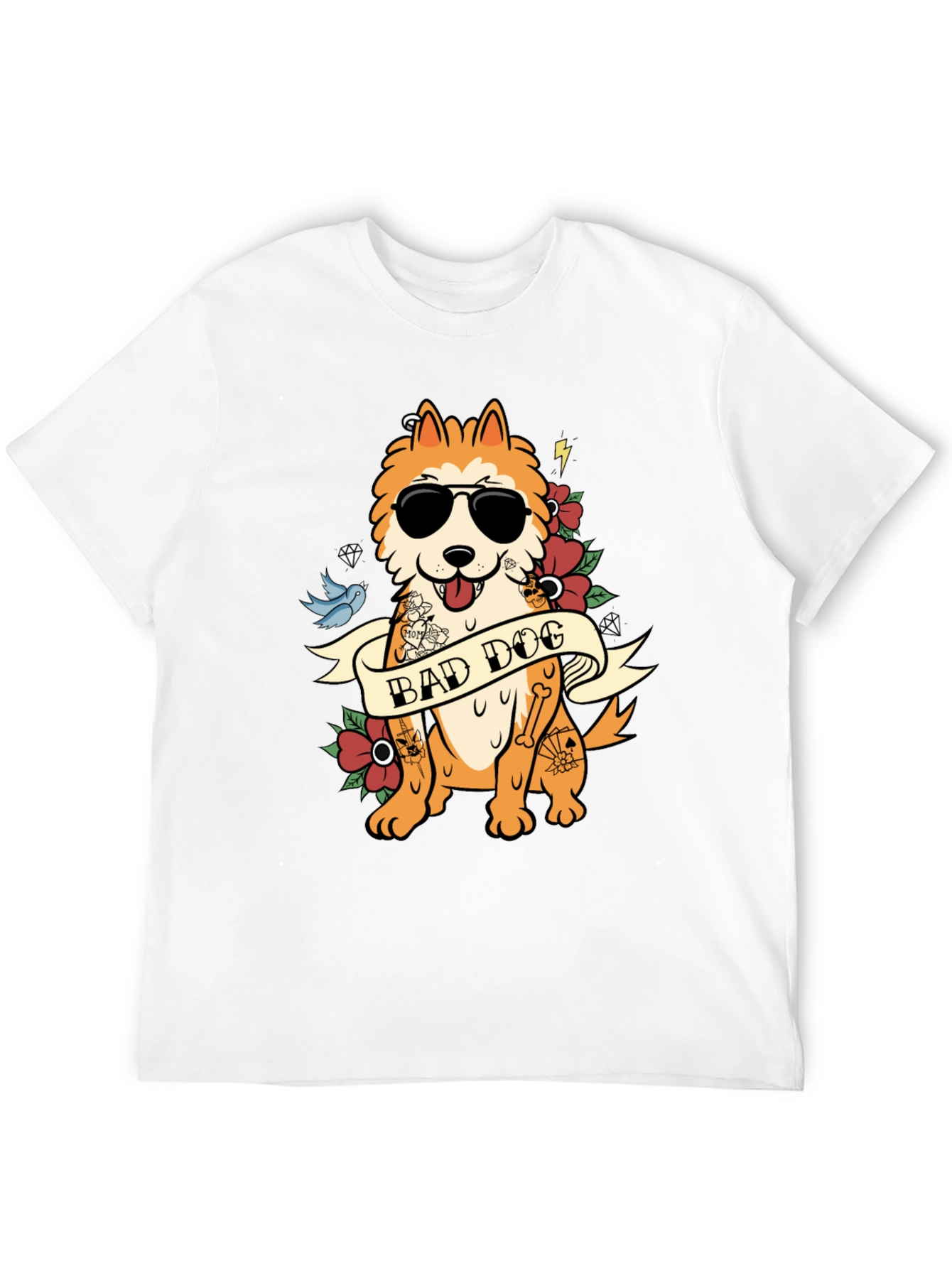 Bad Dog Tattoo T-Shirt: Cool Canine Style - 12