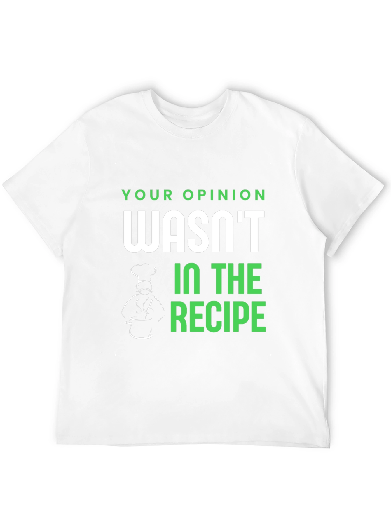 Black Opinion Recipe T-Shirt - Funny Chef Tee view 12