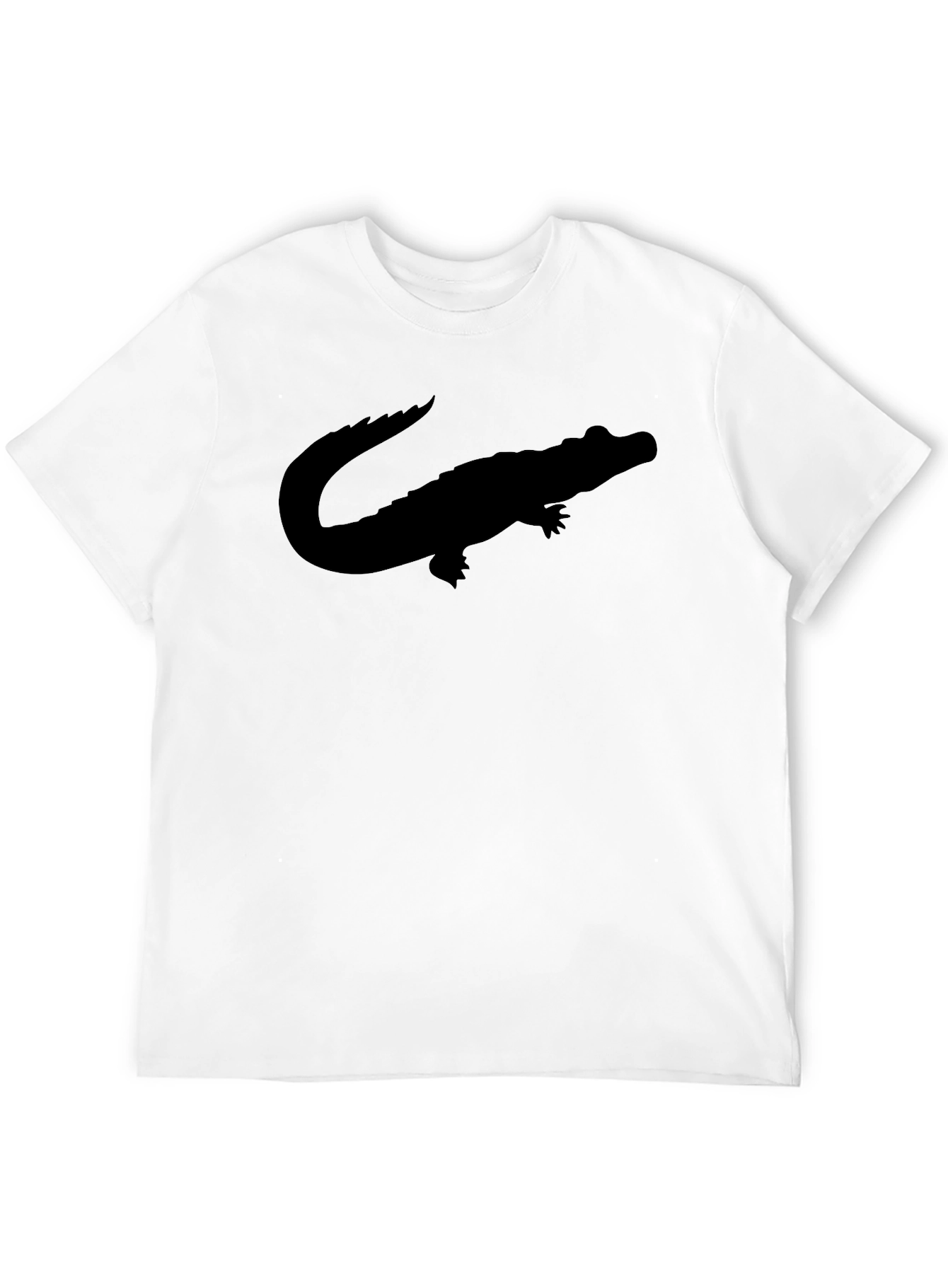 Black Men's Black T-Shirt with Alligator Graphic view 12