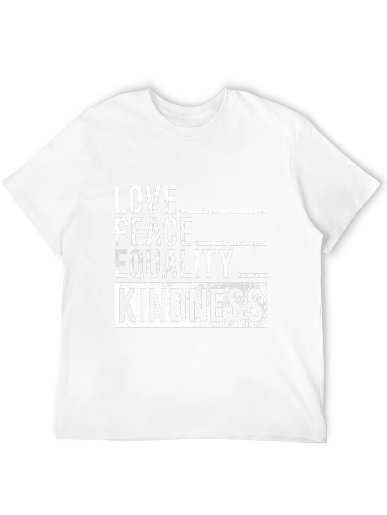 Black Love, Peace, Equality, Kindness Black Graphic T-Shirt view 12