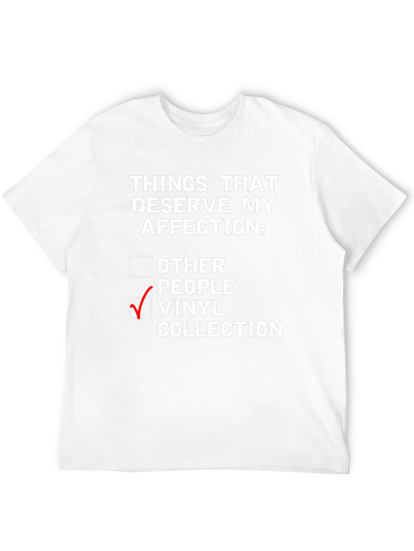 Black Vinyl Collection T-Shirt: Things That Deserve My Affection Tee view 12