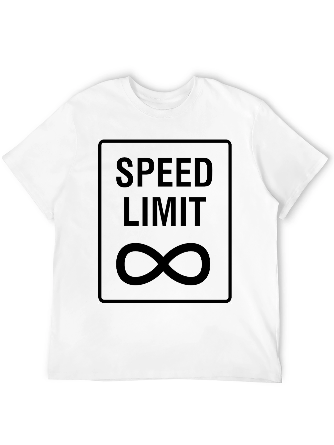 Black Speed Limit Infinity Black Graphic T-Shirt view 12