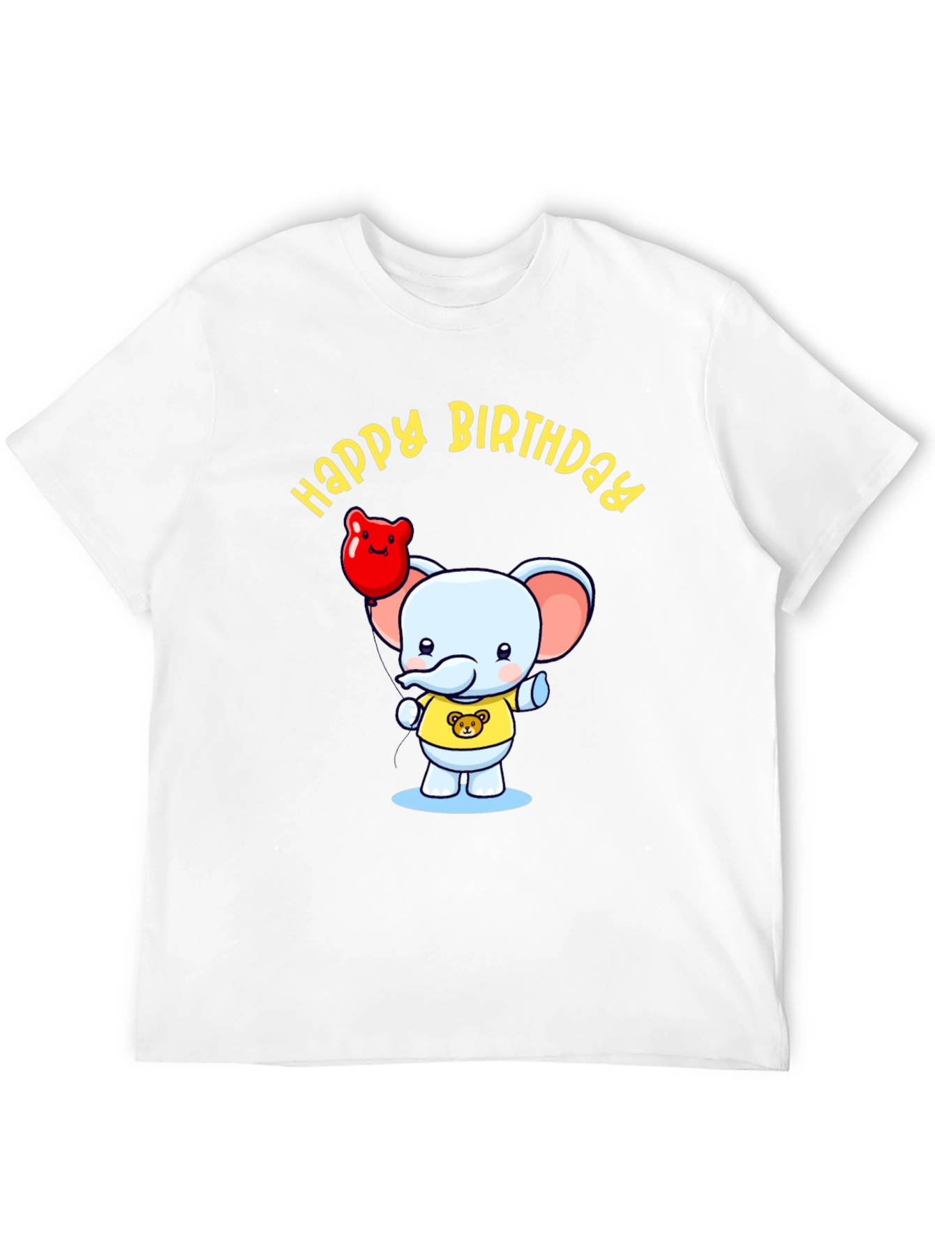 Black Happy Birthday Elephant Graphic Tee view 12
