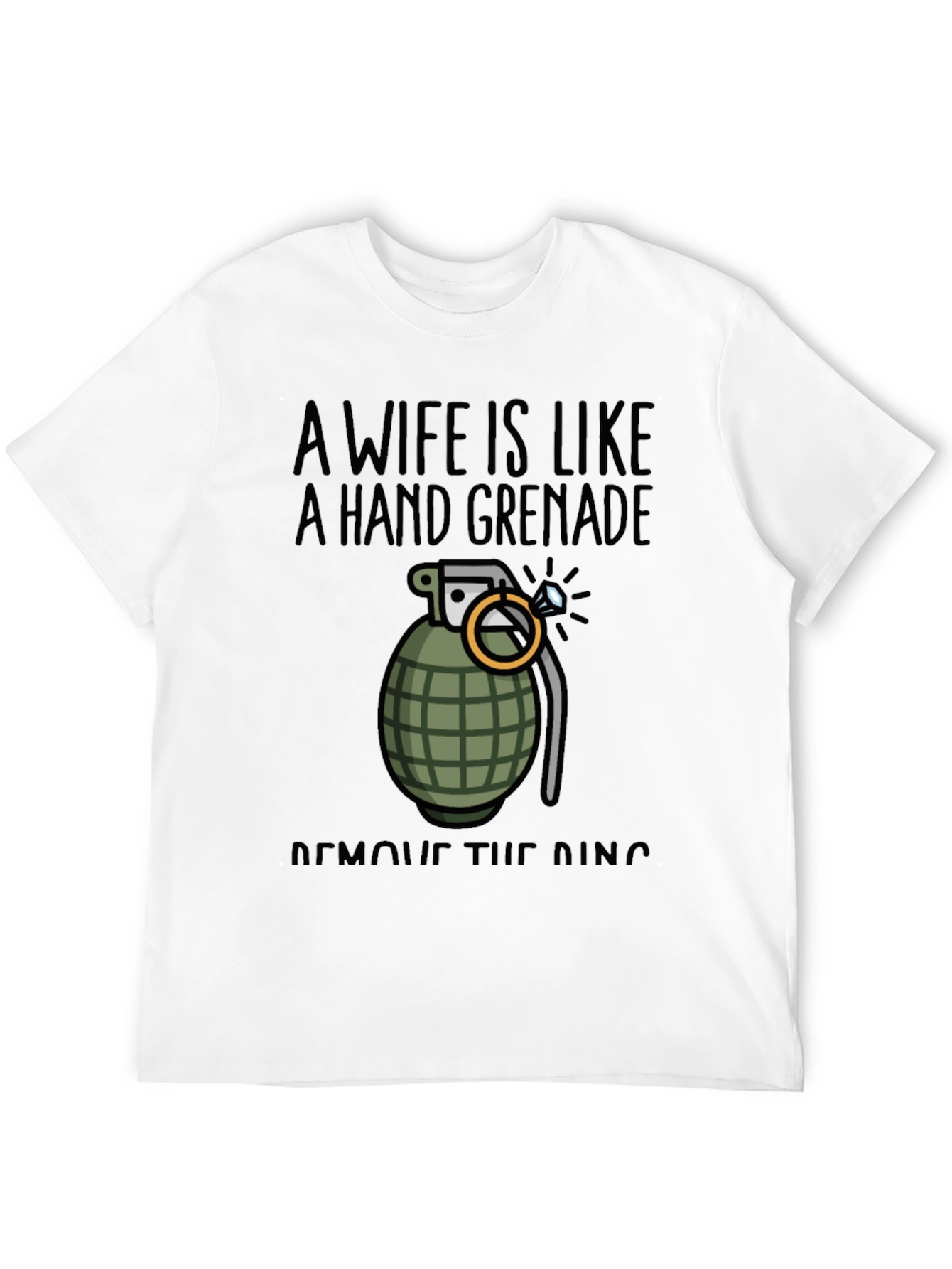 Black Wife Hand Grenade Graphic Tee - Funny T-Shirt view 12