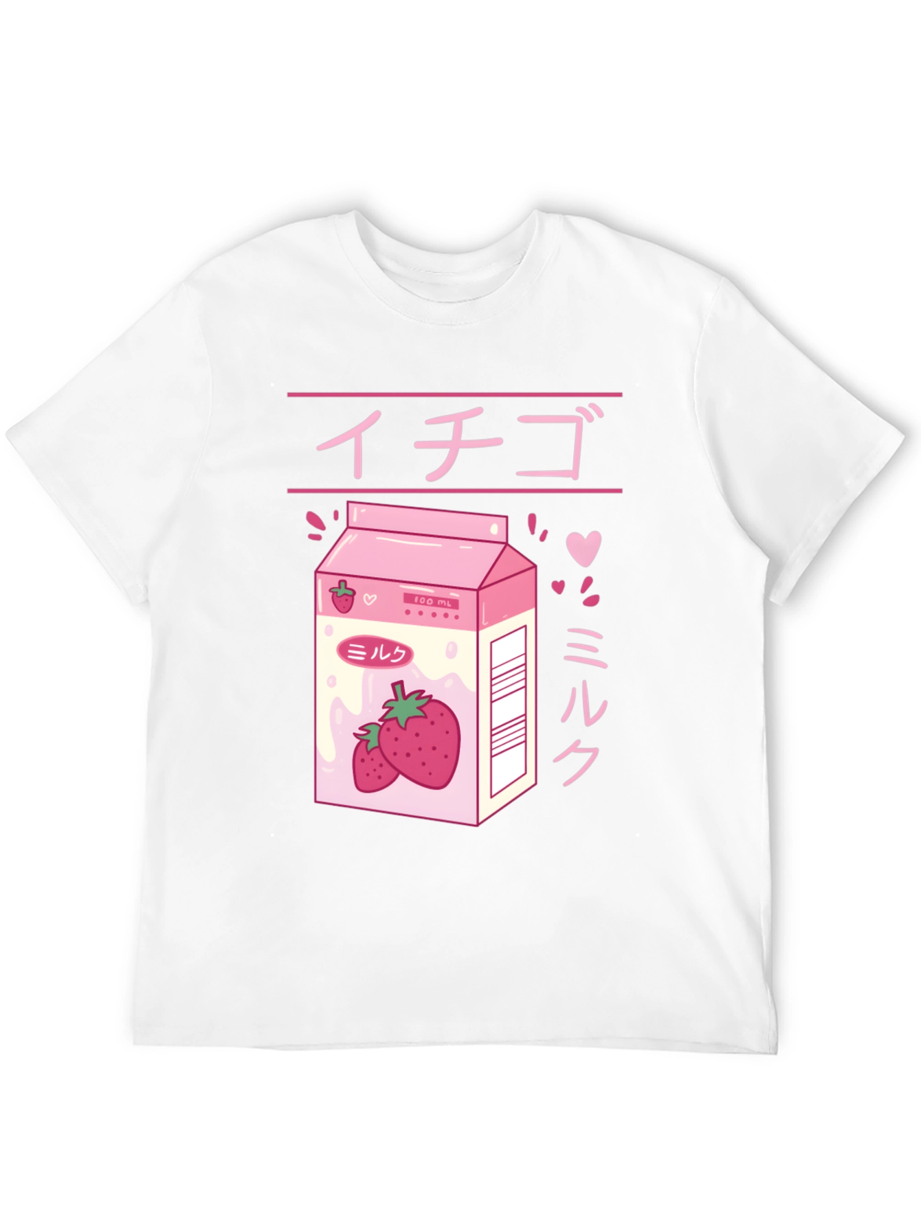 Black Strawberry Milk Anime Graphic Tee view 12