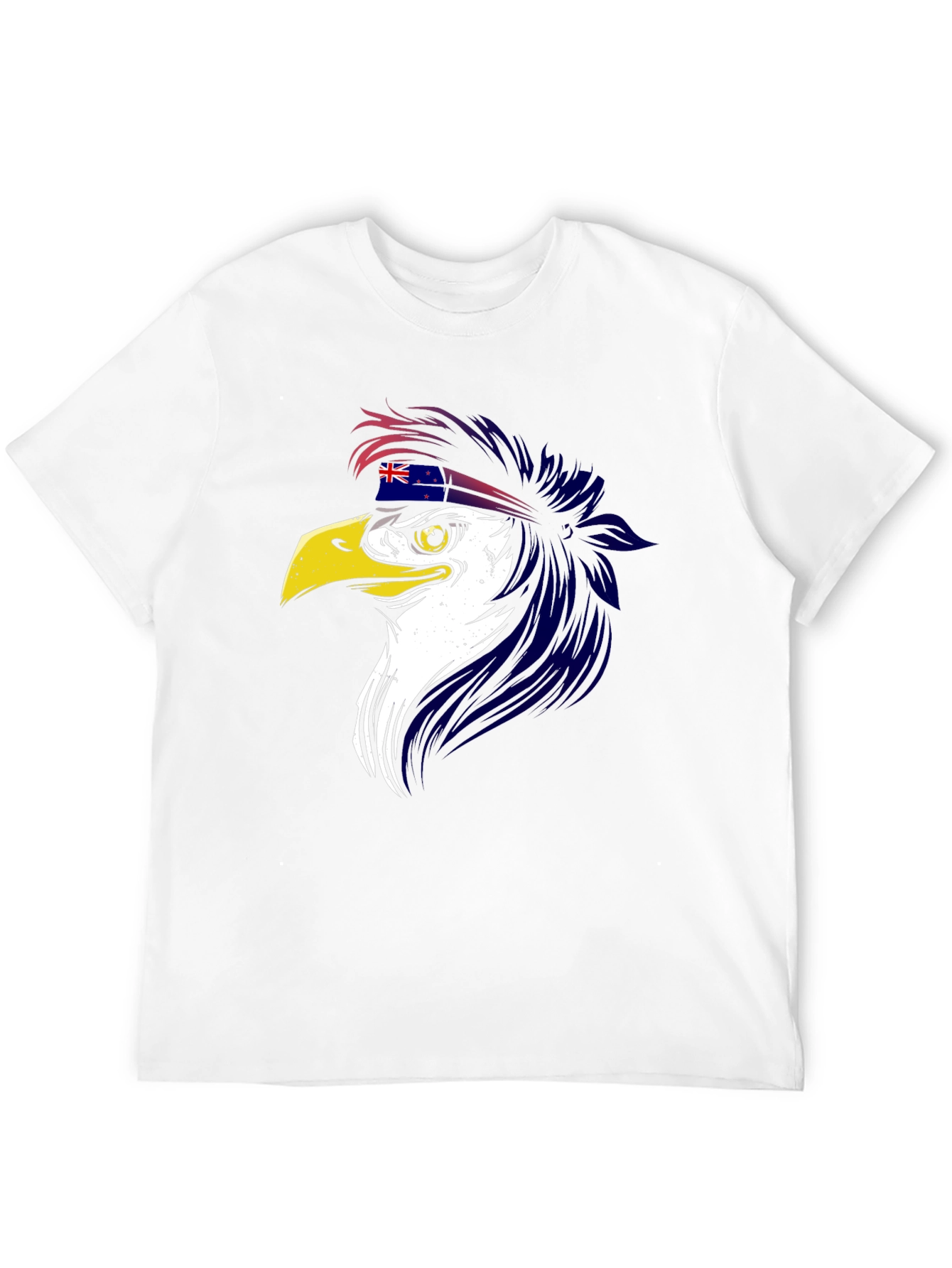 Eagle with New Zealand Flag Headband T-Shirt - 12