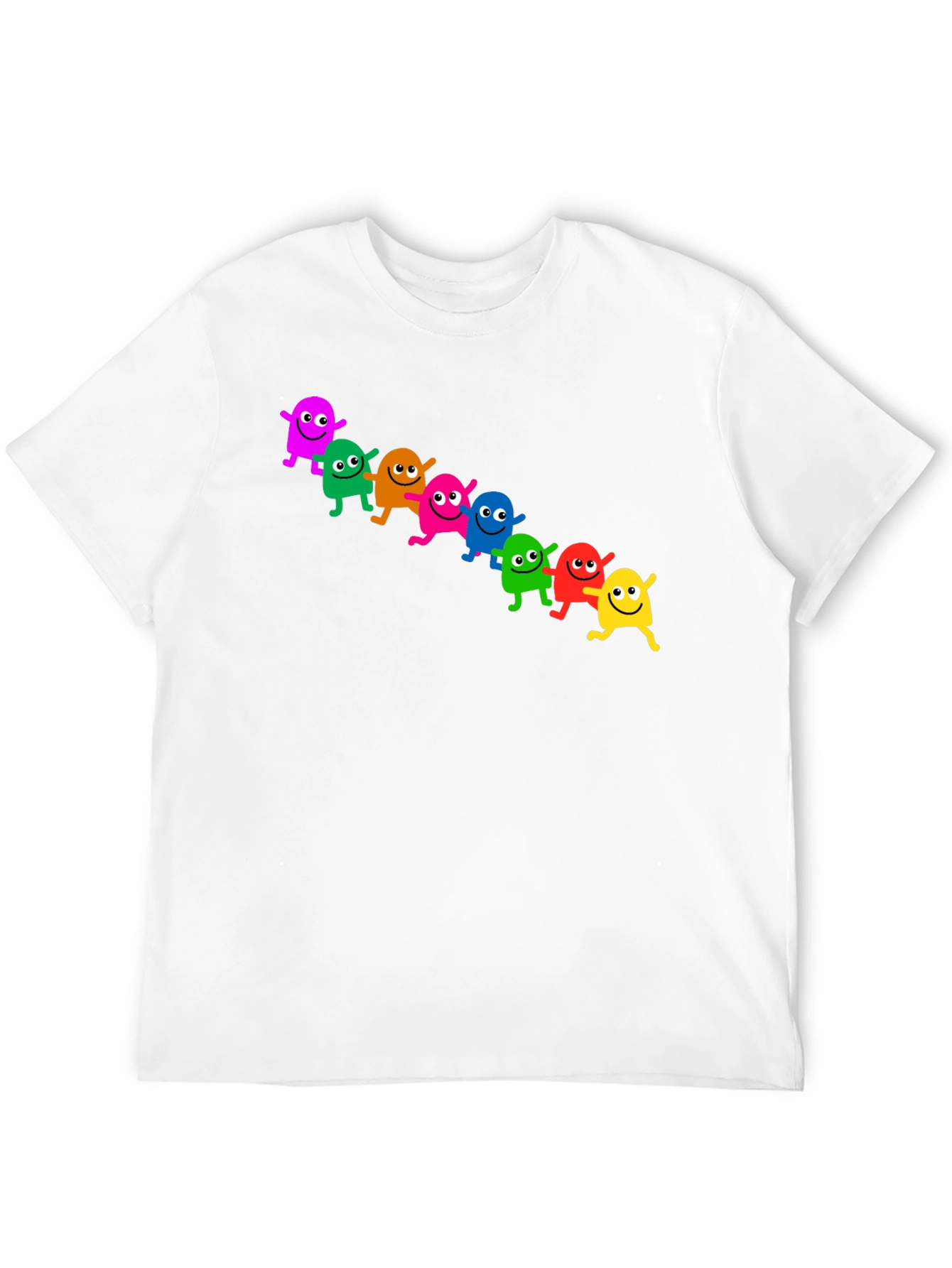 Black Fun & Colorful Cartoon Character Graphic Tee view 12