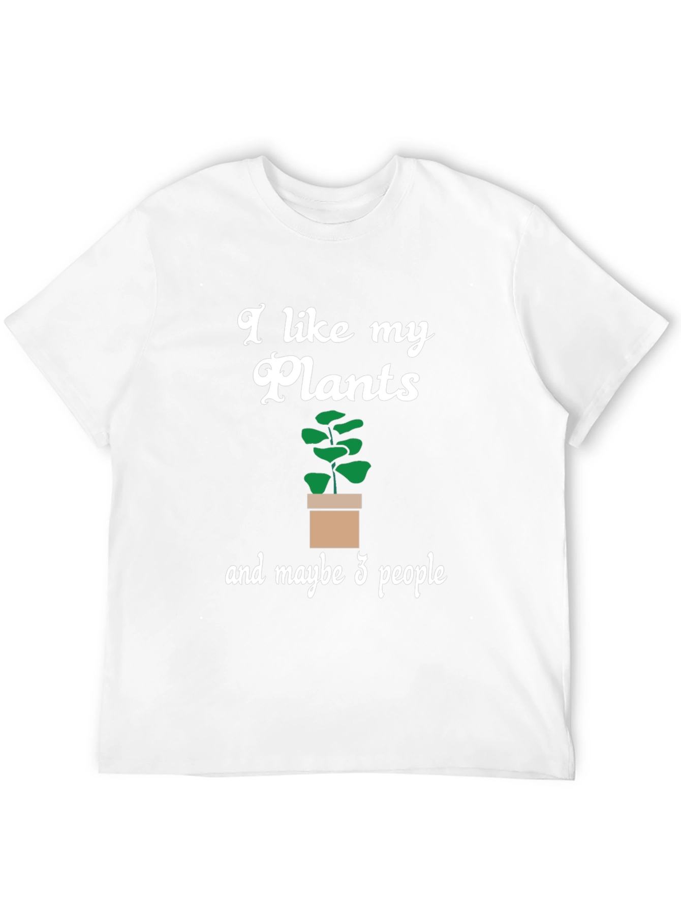 Black Plant Lover Tee: I Like My Plants & Maybe 3 People! view 12