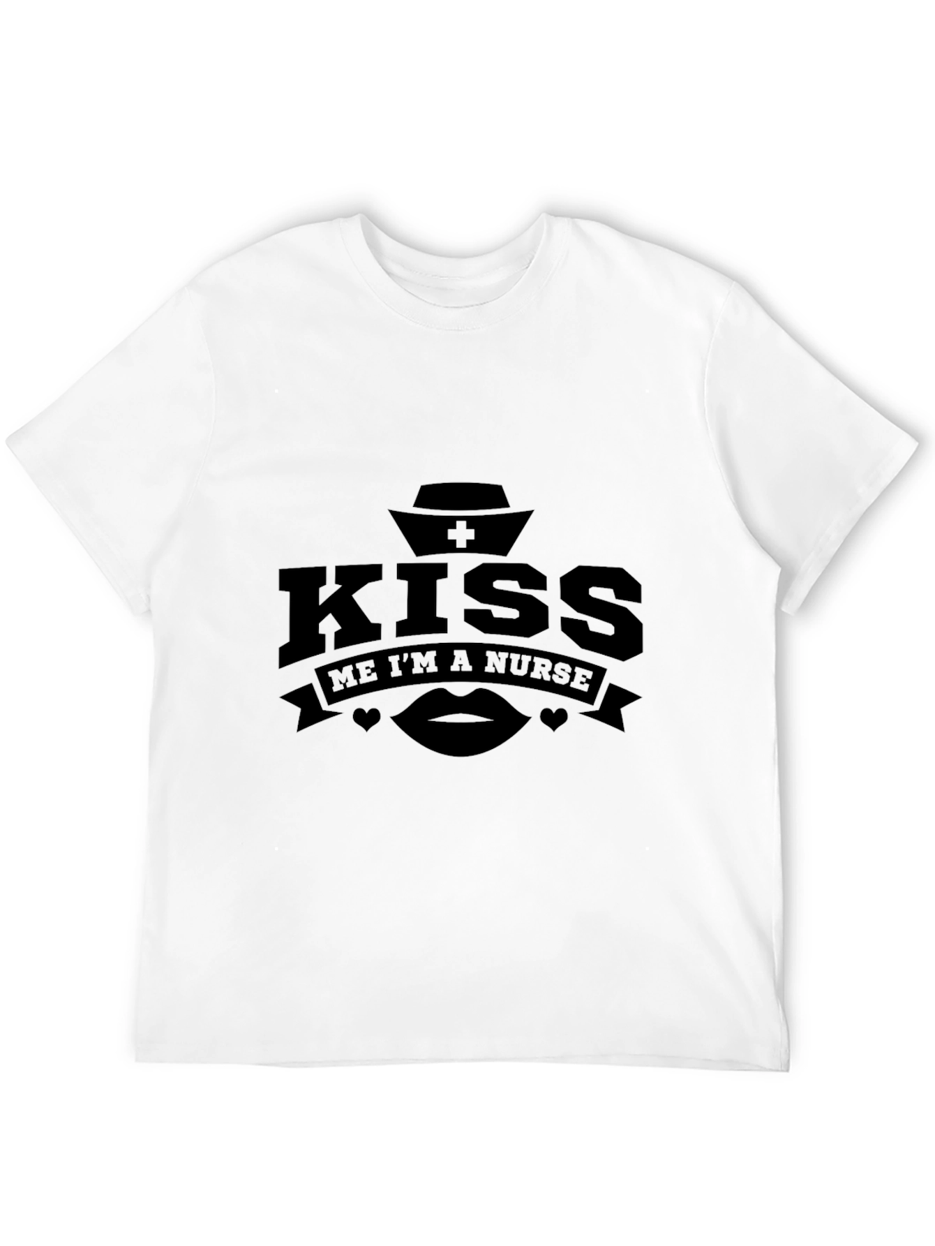 Black Kiss Me I'm A Nurse Graphic Tee view 12