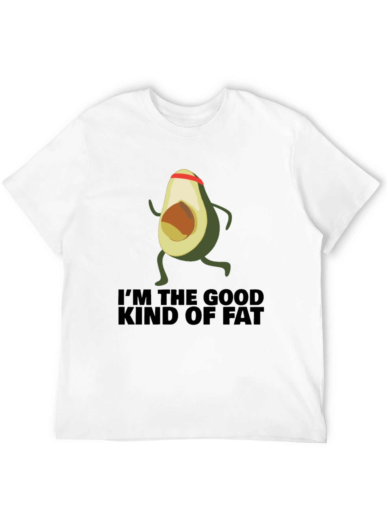 Black Avocado Running T-Shirt - I'm the Good Kind of Fat view 12
