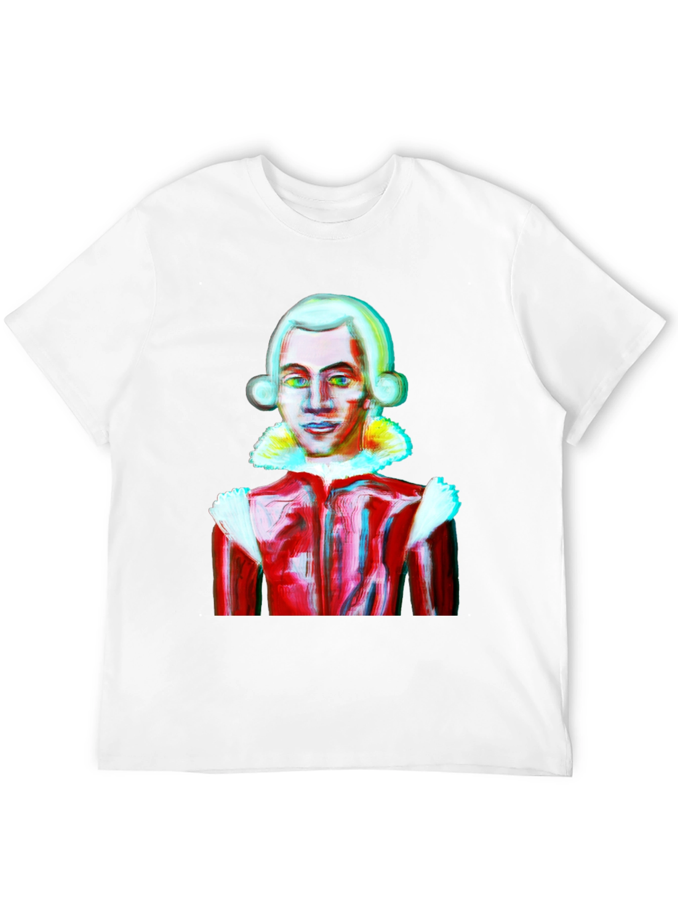 Black Mozart Style Graphic Tee - Artistic T-Shirt view 12