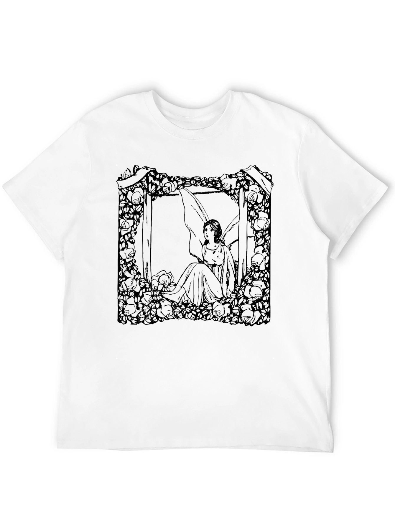 Floral Fairy Graphic Tee - Black - 12