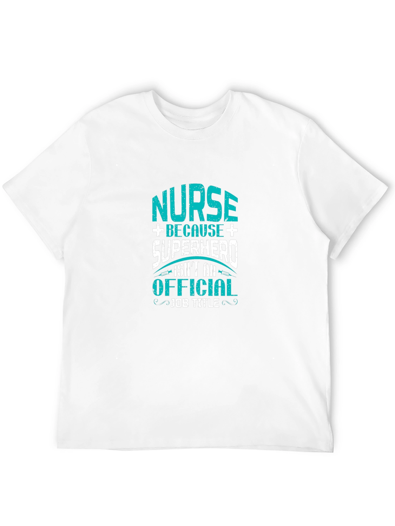 Black Nurse Superhero Graphic T-Shirt - Black Cotton Tee view 12