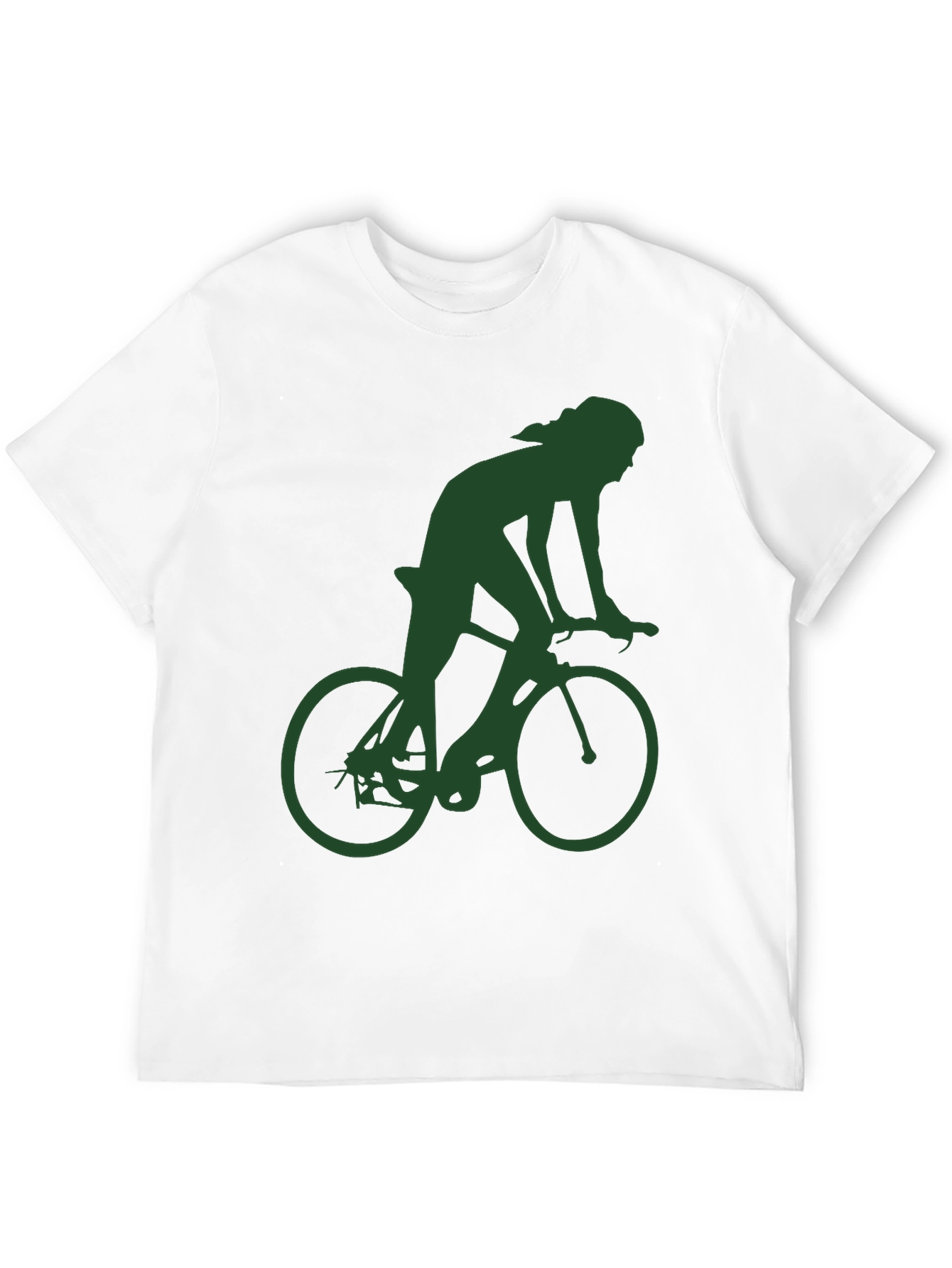 Black Cyclist Graphic Tee - Black Cotton Blend T-Shirt view 12