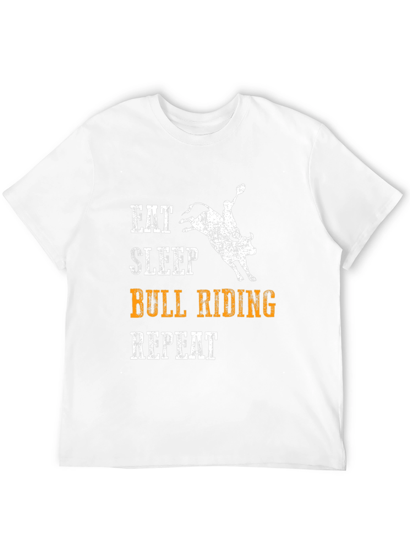 Black Eat Sleep Bull Riding Repeat Black T-Shirt view 12