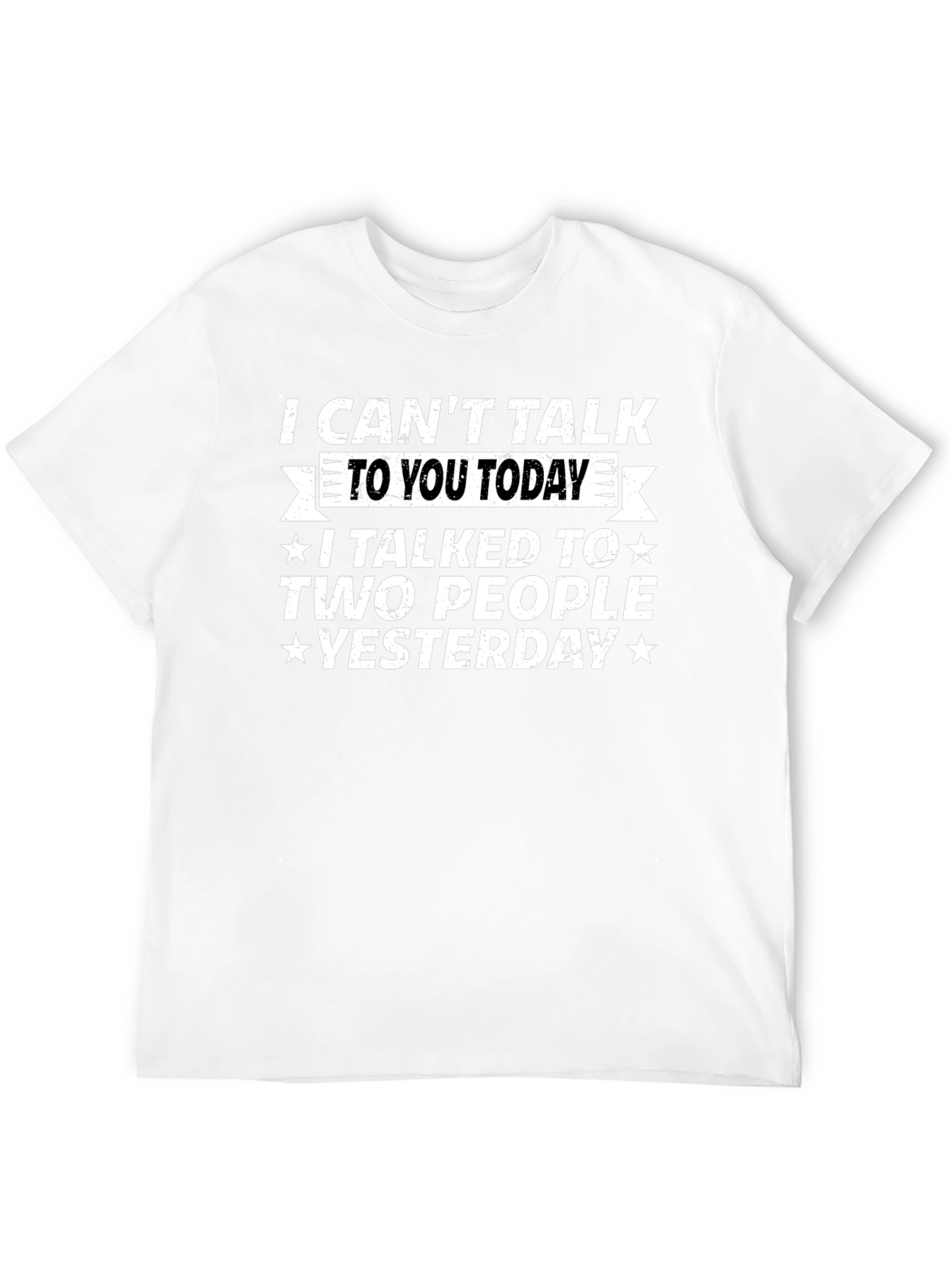 Black Funny I Can't Talk Today Graphic T-Shirt view 12