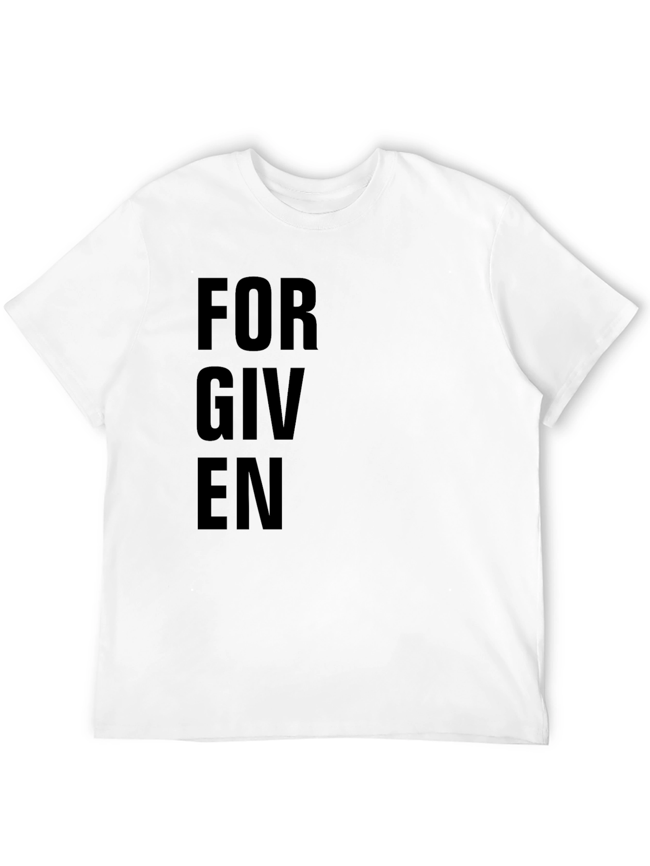 Black Forgiven Black Crewneck T-Shirt - Christian Apparel view 12
