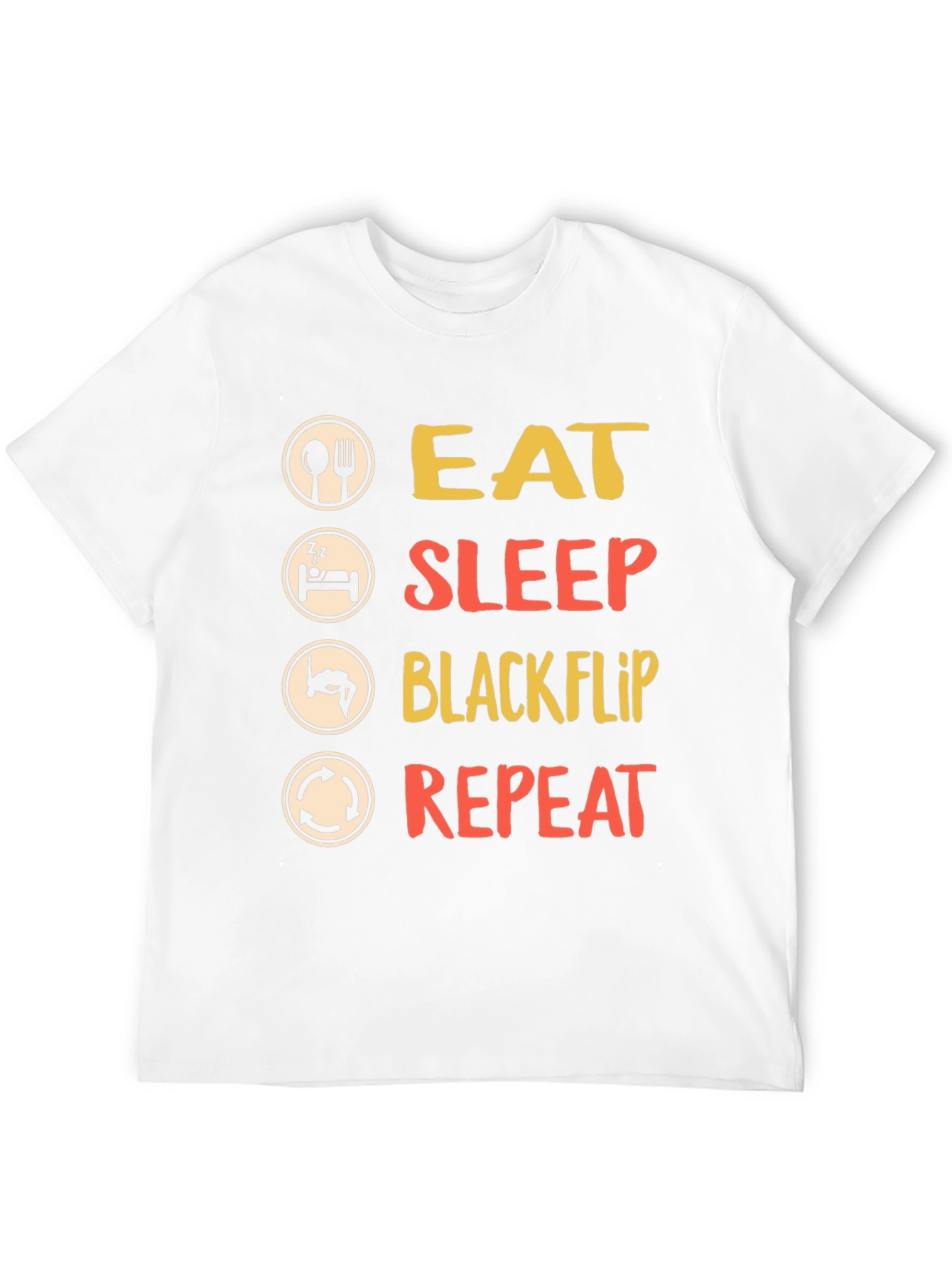 Black Eat Sleep Blackflip Repeat T-Shirt view 12