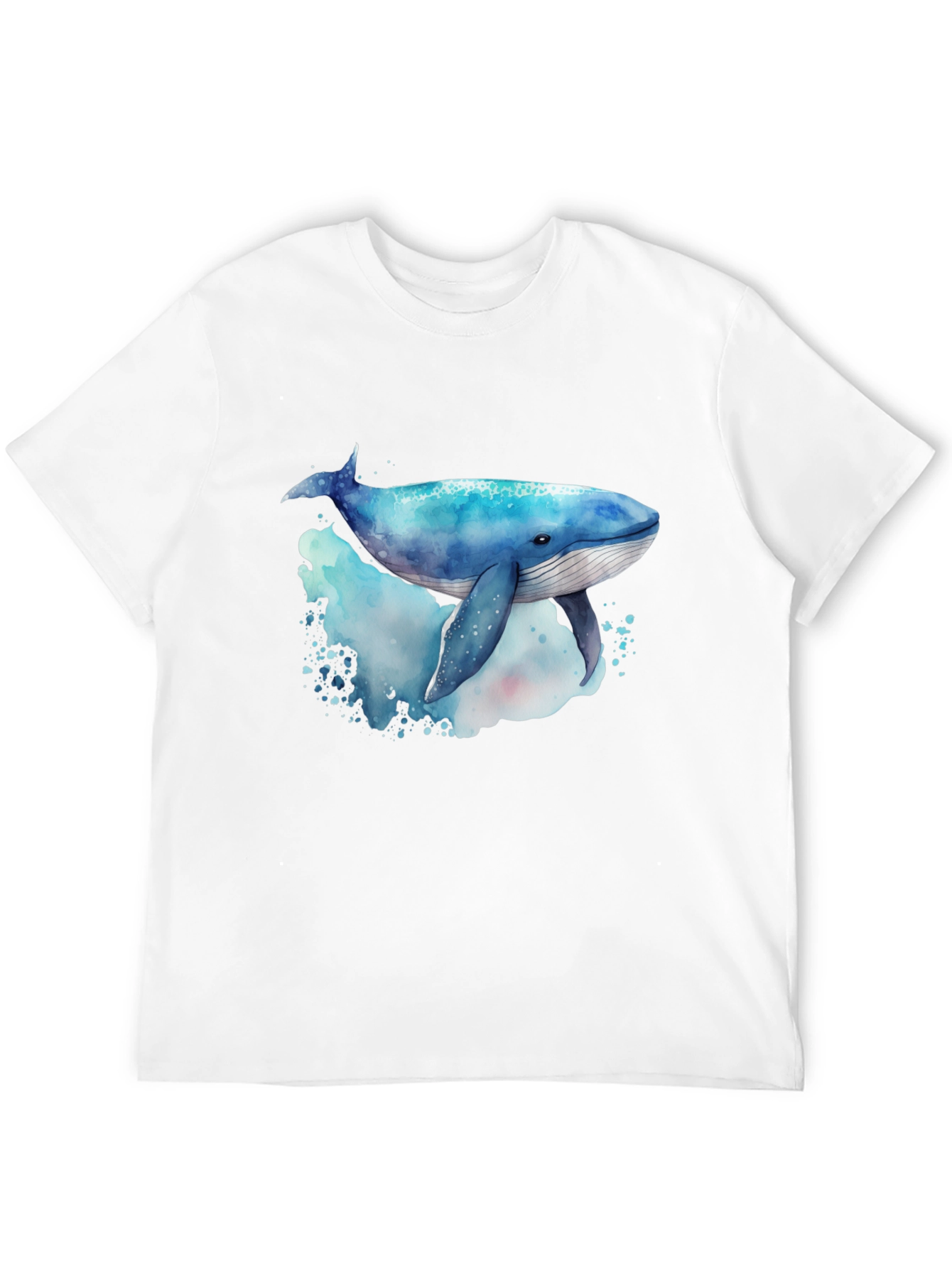 Black Whale Graphic Tee - Men's Black Crew Neck view 12