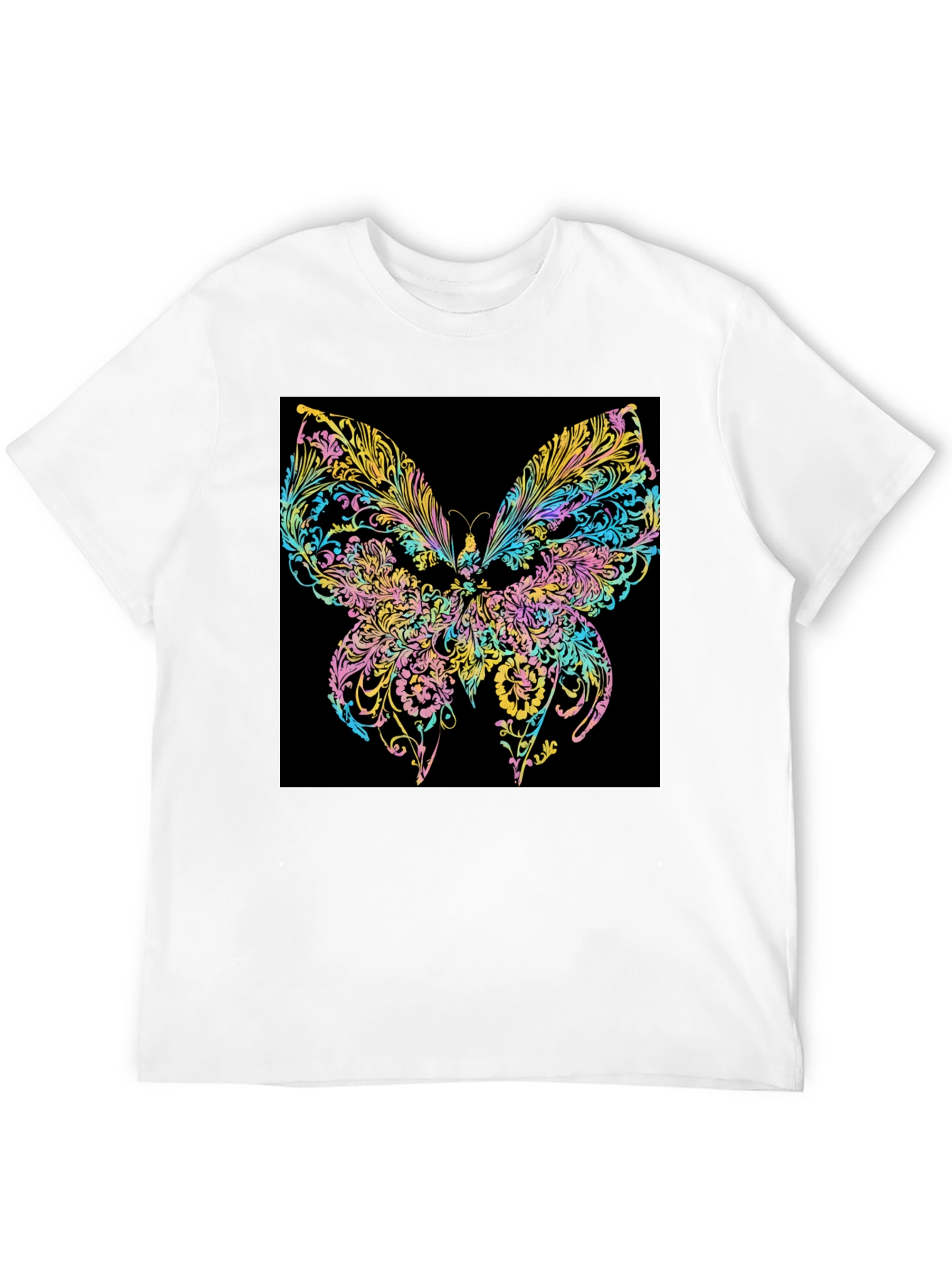 Black Butterfly Art Black T-Shirt view 12