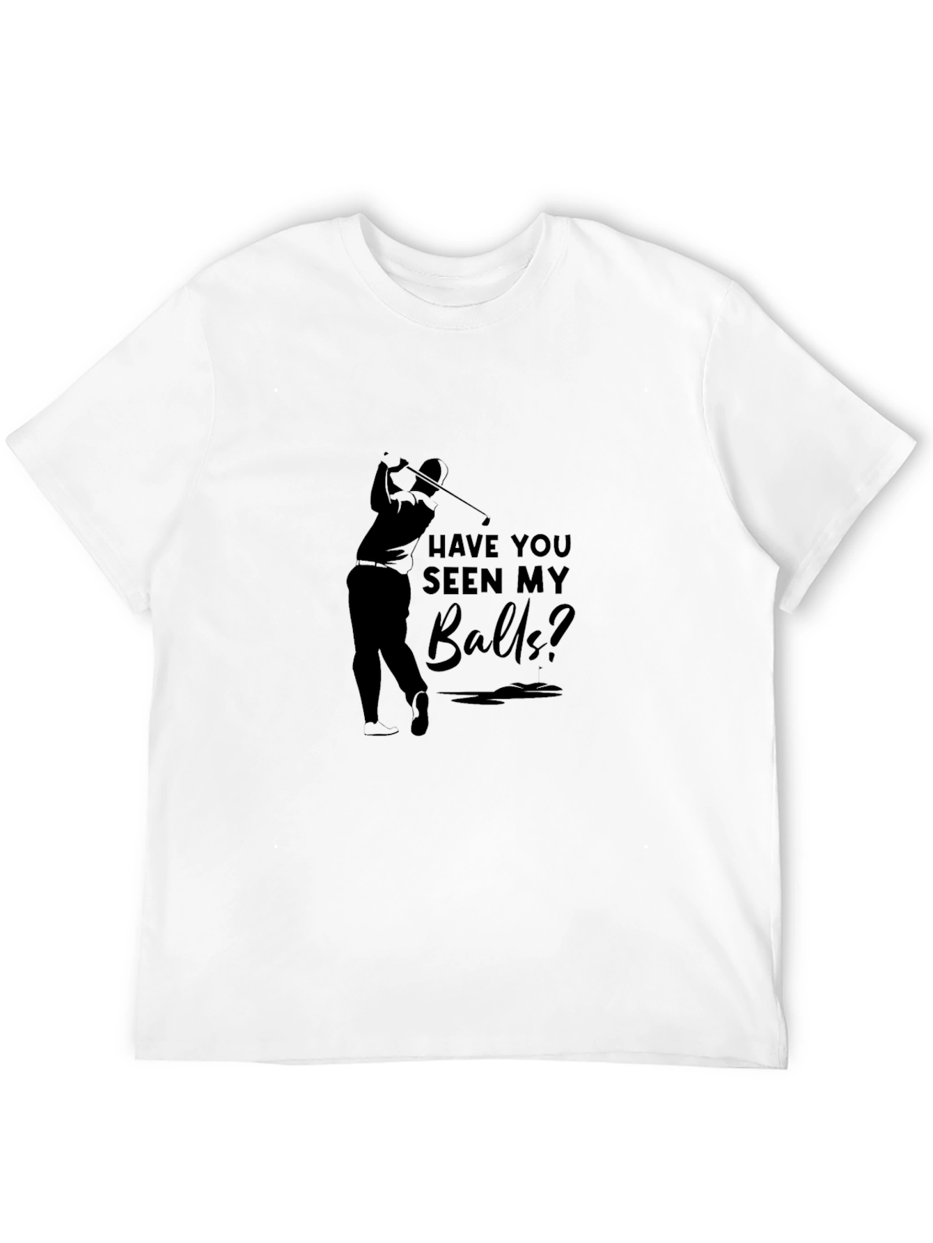 Black Golf Balls Humor Graphic Tee view 12
