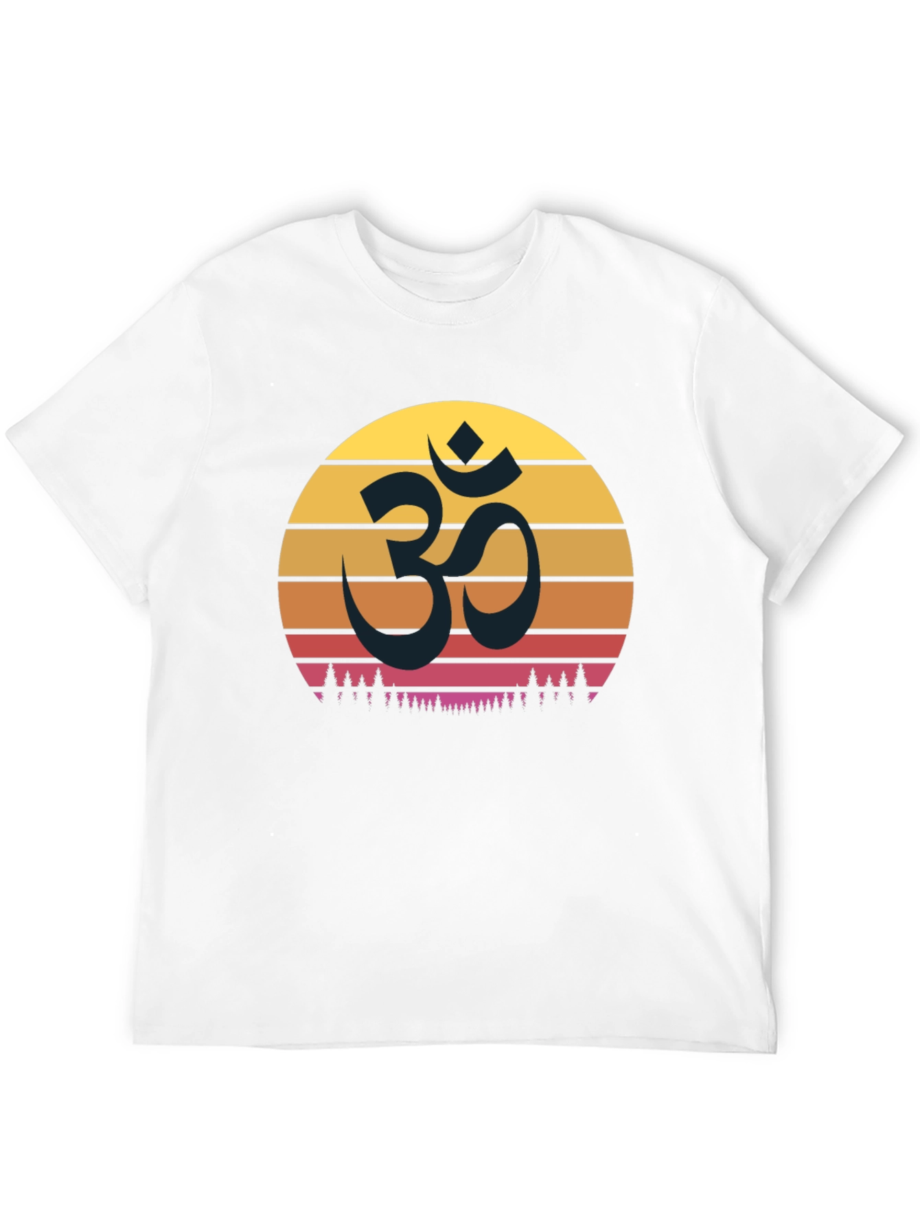 Black Om Sunset Graphic T-Shirt - Spiritual Comfort view 12