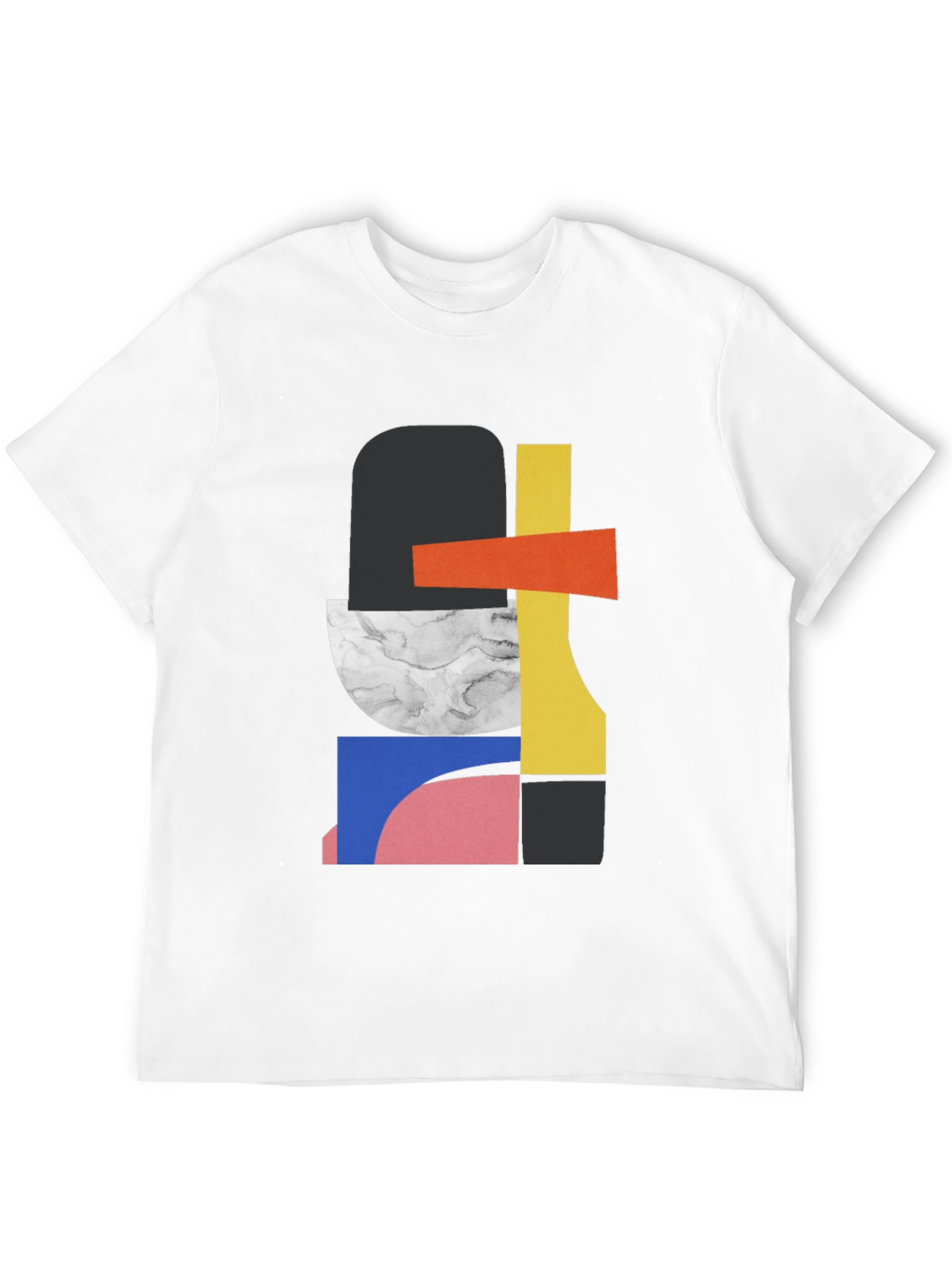 Black Abstract Geometric Graphic Tee - Modern Art Style view 12