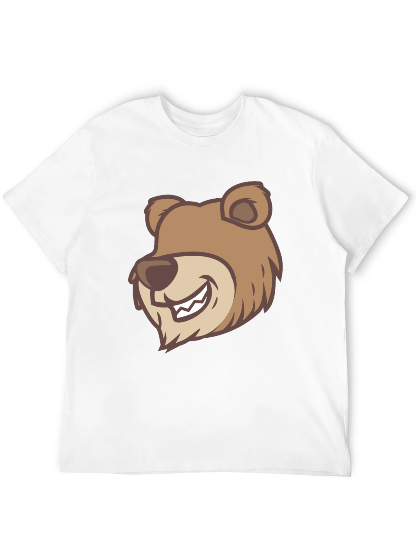 Black Cartoon Bear Graphic T-Shirt - Black view 12