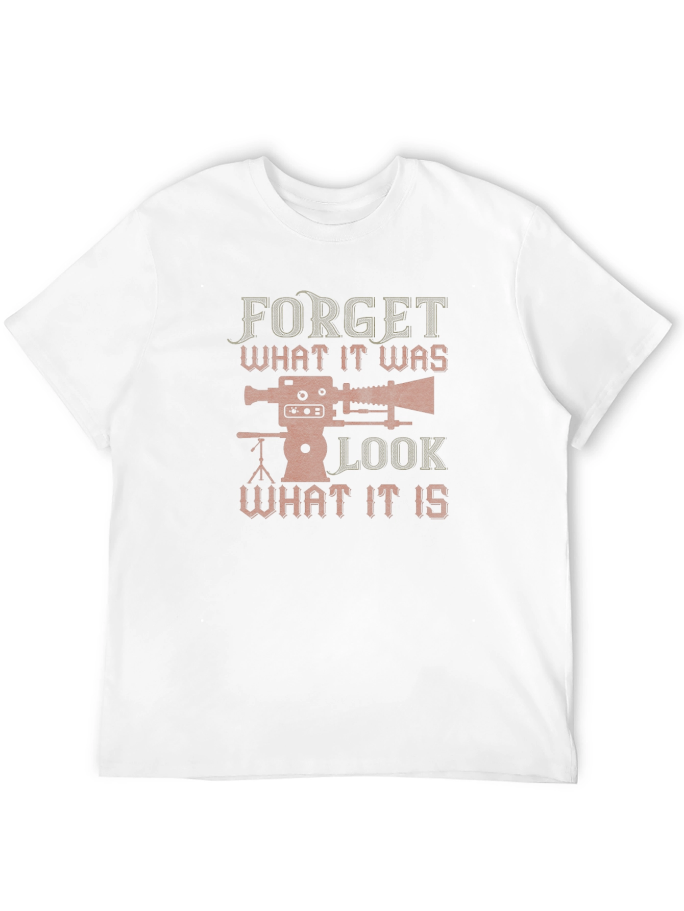 Black Forget What it Was Camera Graphic T-Shirt view 12