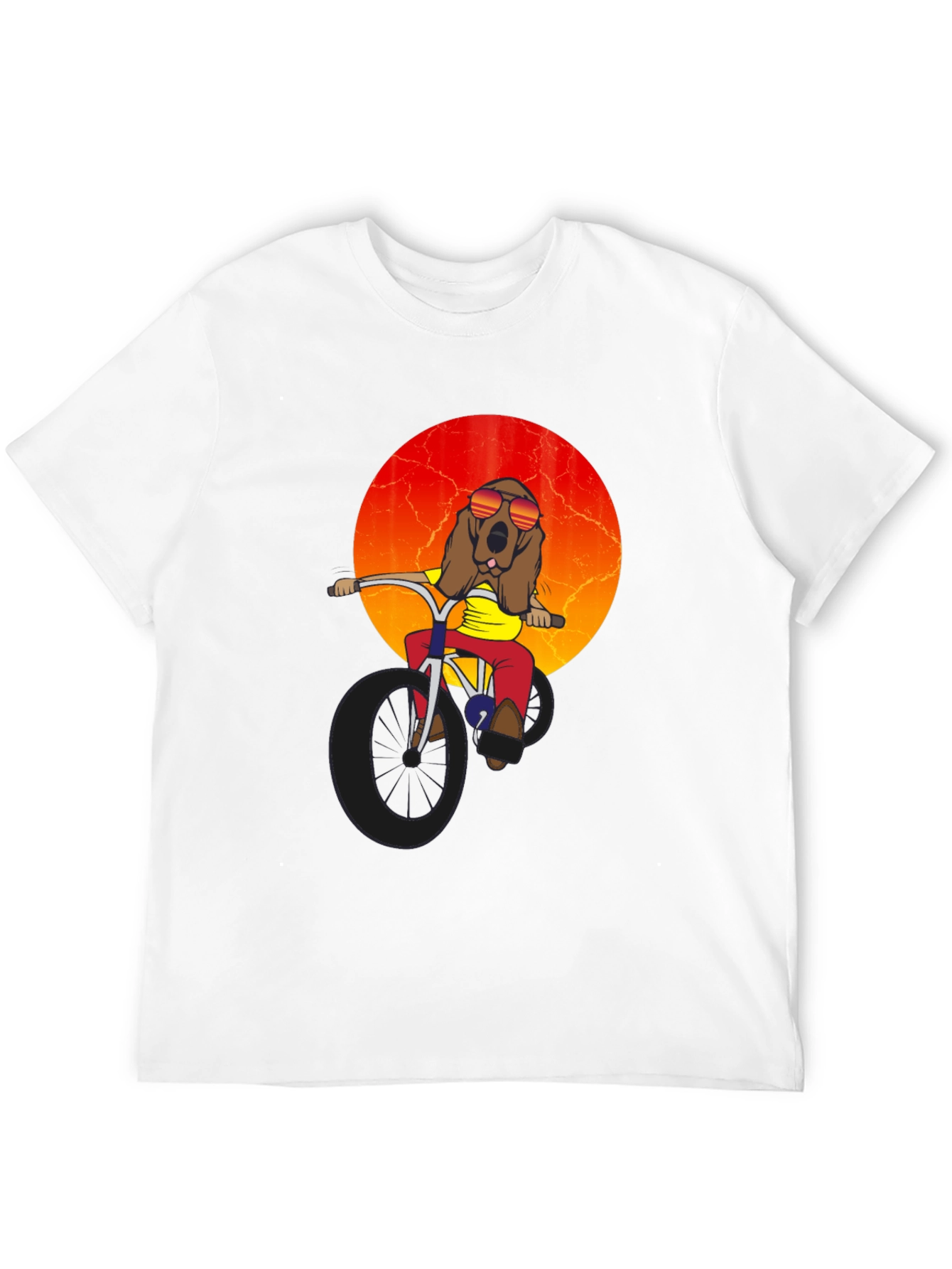 Black Dog on Bike Graphic Tee view 12