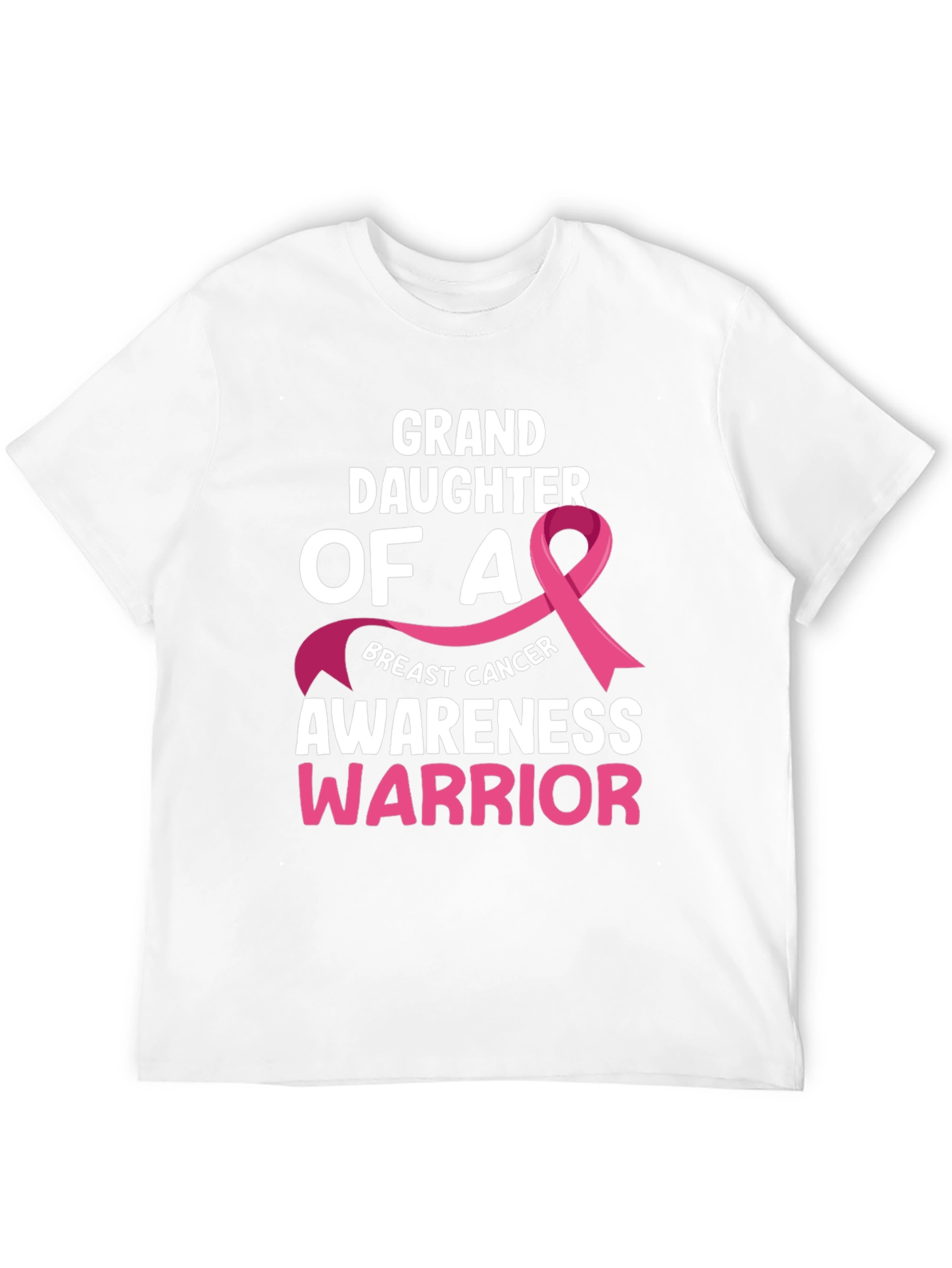 Black Granddaughter Breast Cancer Awareness Warrior T-Shirt view 12