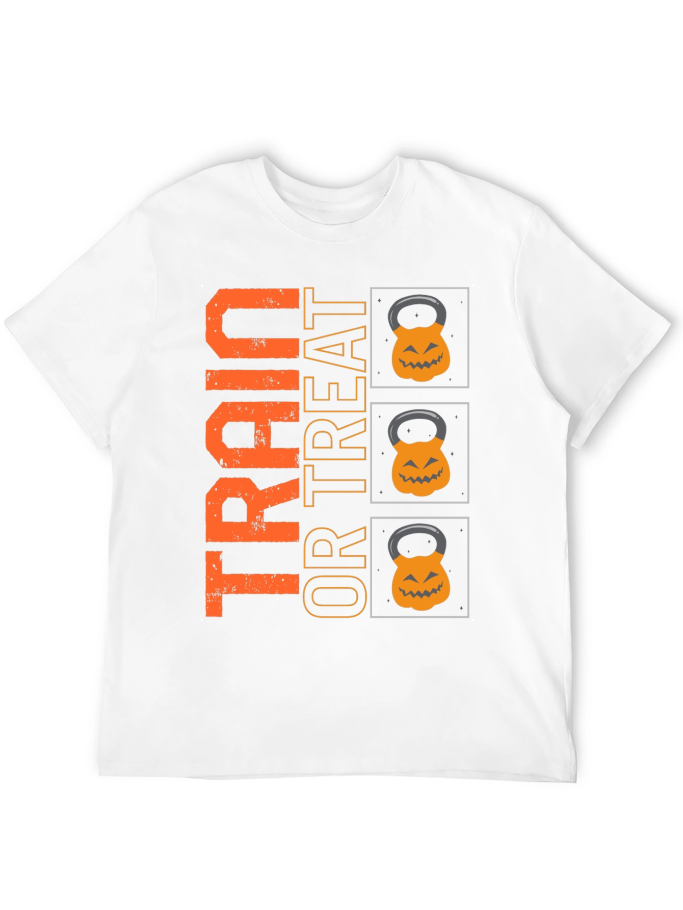 Black Train or Treat Halloween Gym T-Shirt view 12