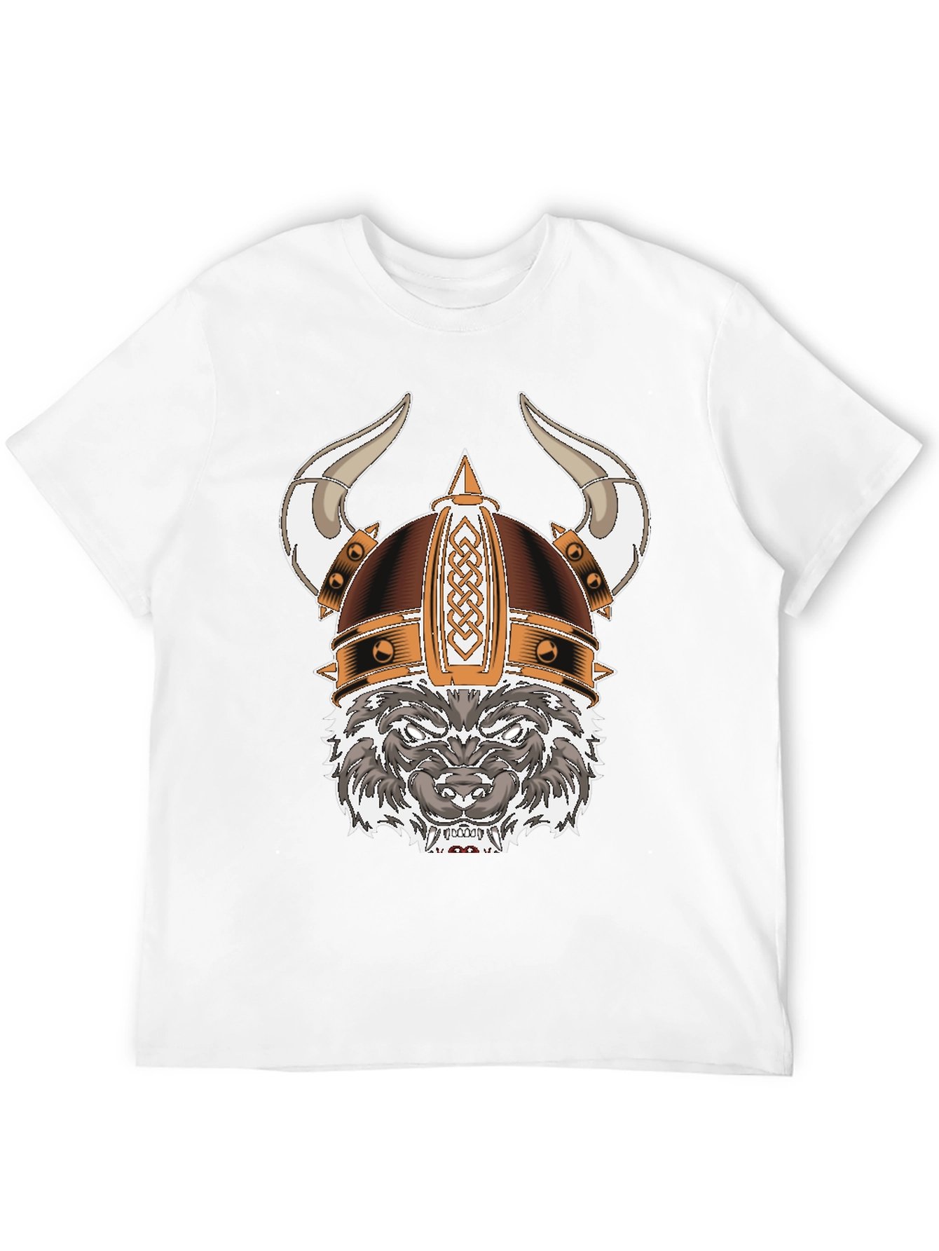 Black Viking Wolf Graphic Tee - Black view 12